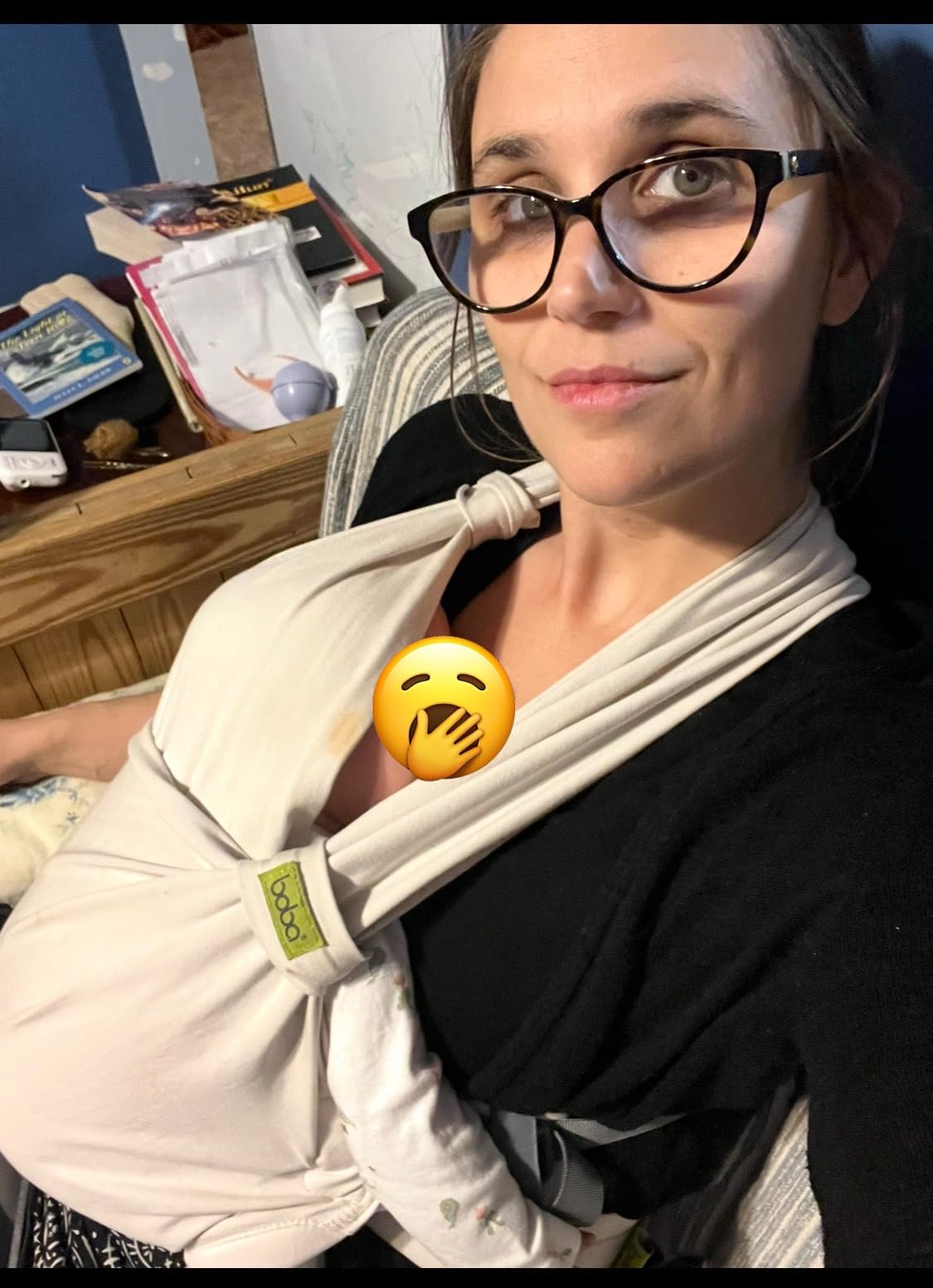 Boba Bliss Pre-Wrapped Baby Wrap Carrier, Newborn Sling, Gray customer photo 1