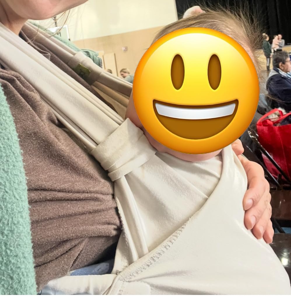 Boba Bliss Pre-Wrapped Baby Wrap Carrier, Newborn Sling, Gray customer photo 2