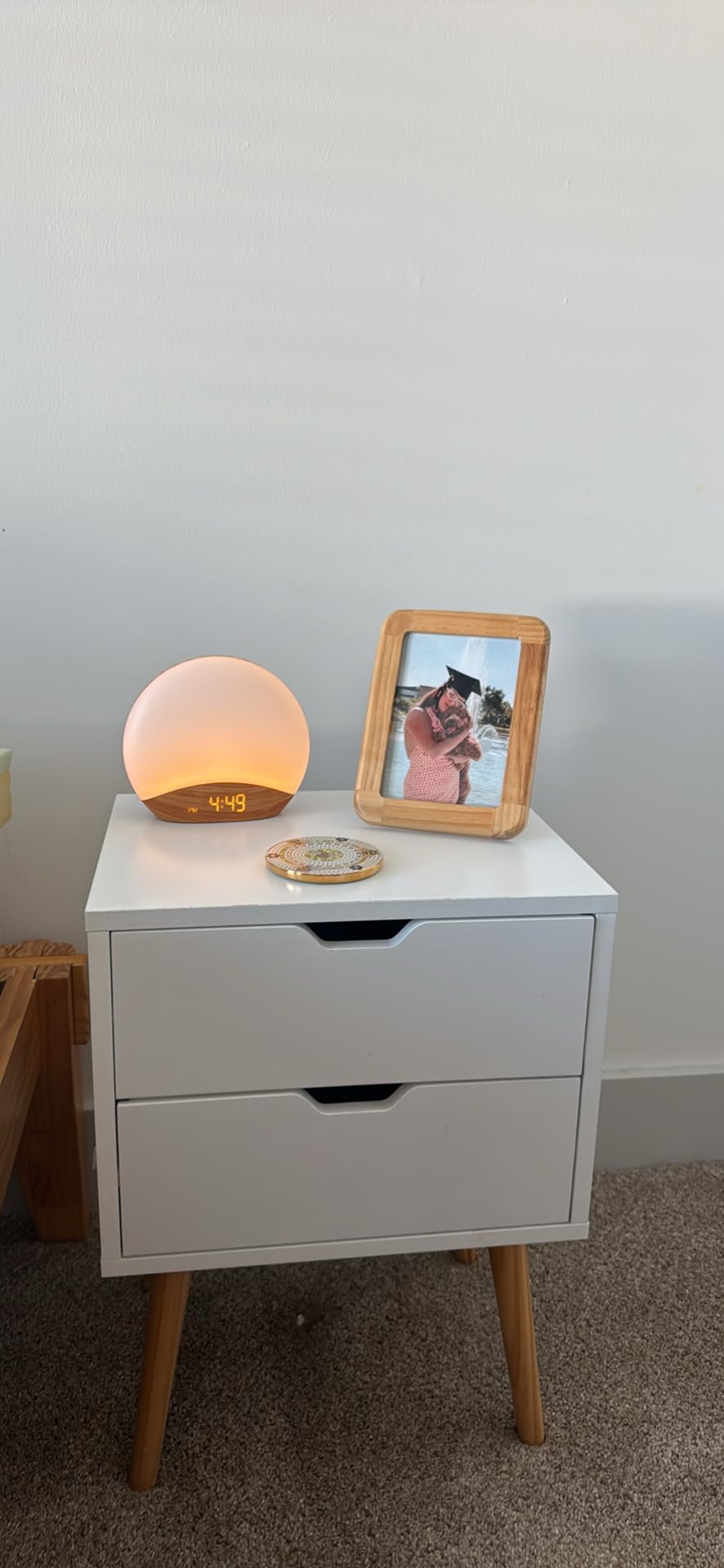 REACHER Wood Grain Sunrise Alarm Clock and Sound Machine Nightlight customer photo 2
