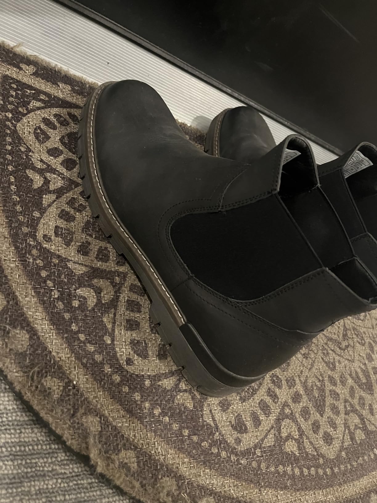 Jousen Men's Chelsea Boots Casual Slip On Ankle Boots with Memory Foam customer photo 1