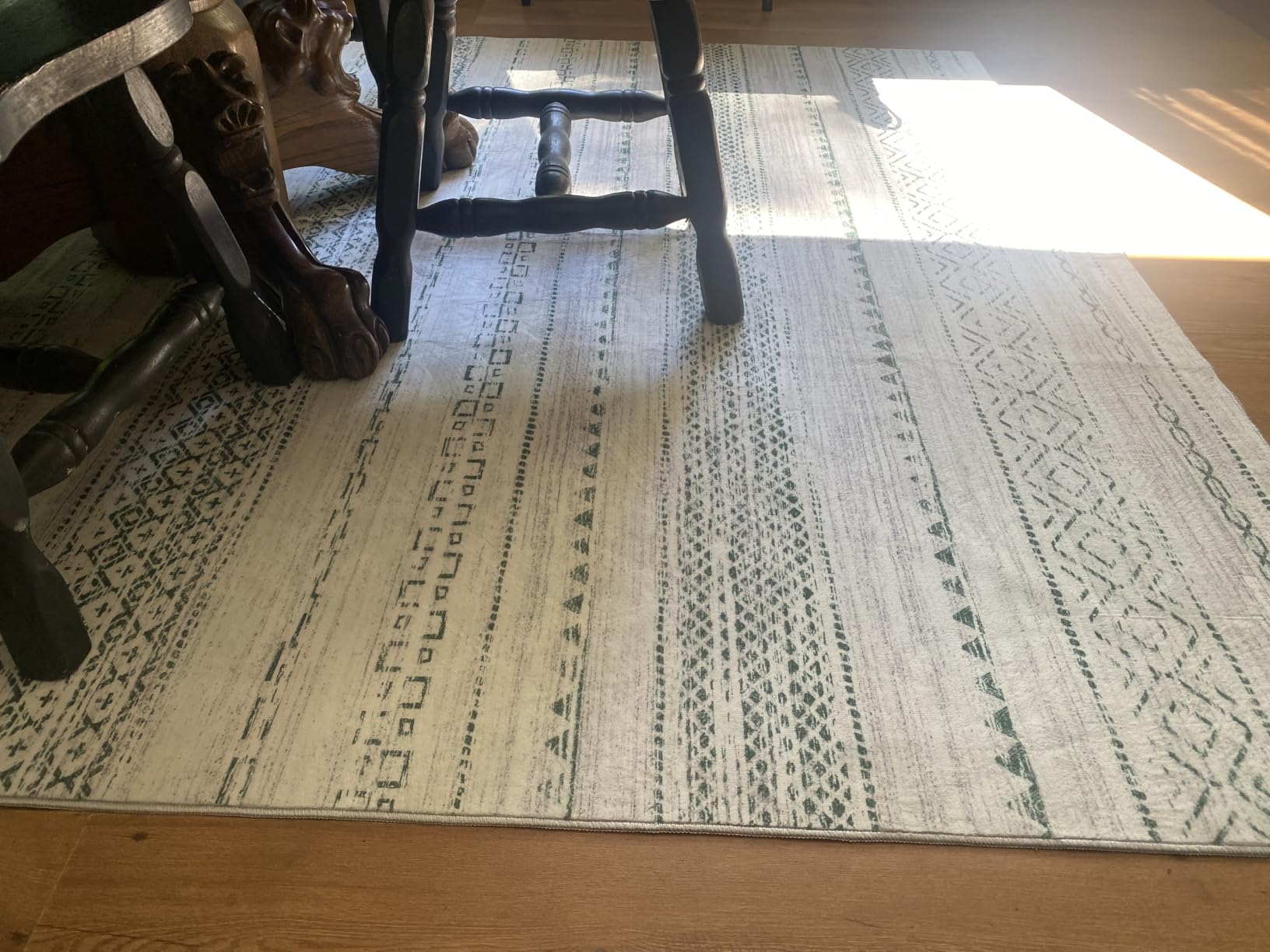 Nakagishi Boho 5x7 Area Rug Living Room Rugs Machine Washable Beige/Brown customer photo 1