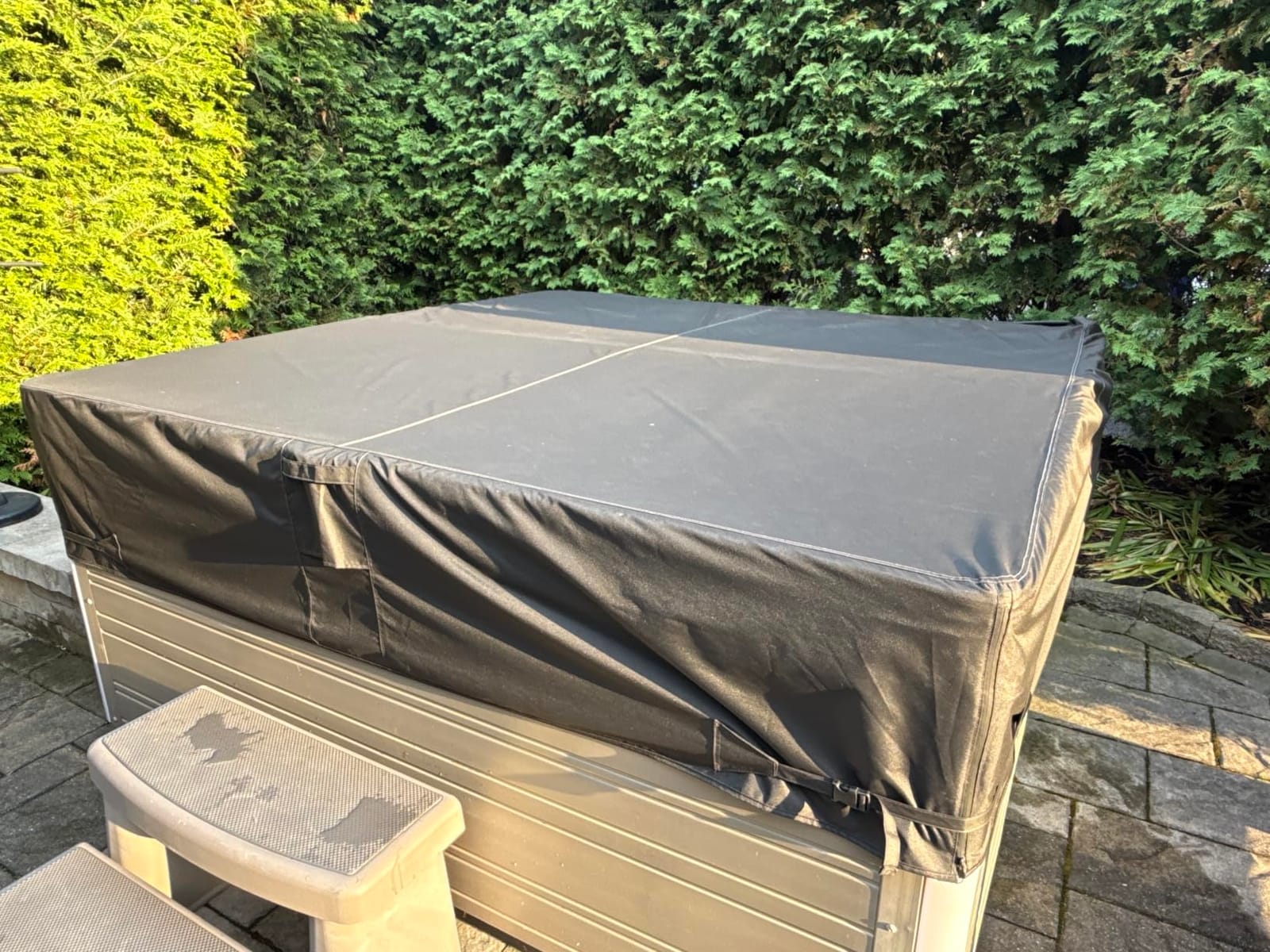 iBirdie Outdoor Waterproof Hot Tub SPA Cover 85 x 85 inch 7 x 7 ft customer photo 2