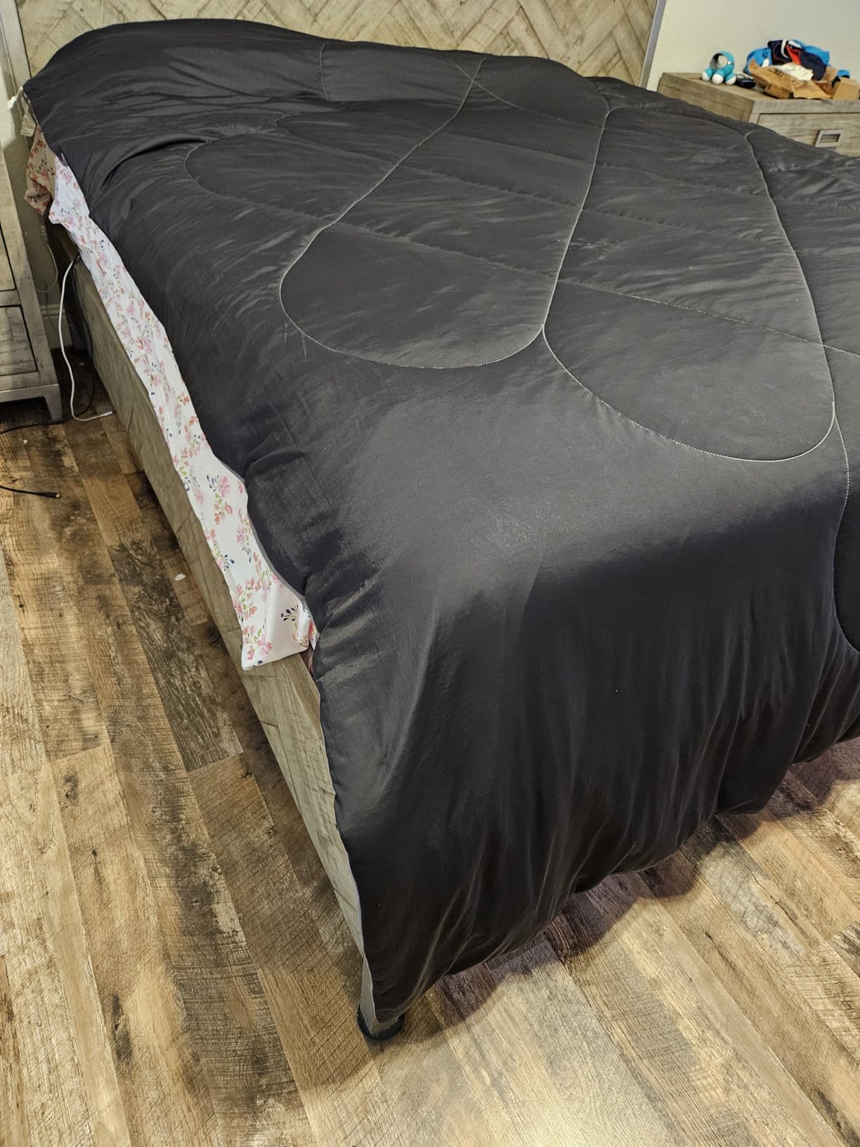 HOMFINE Cooling Comforter for Hot Sleepers Queen, Gray 90