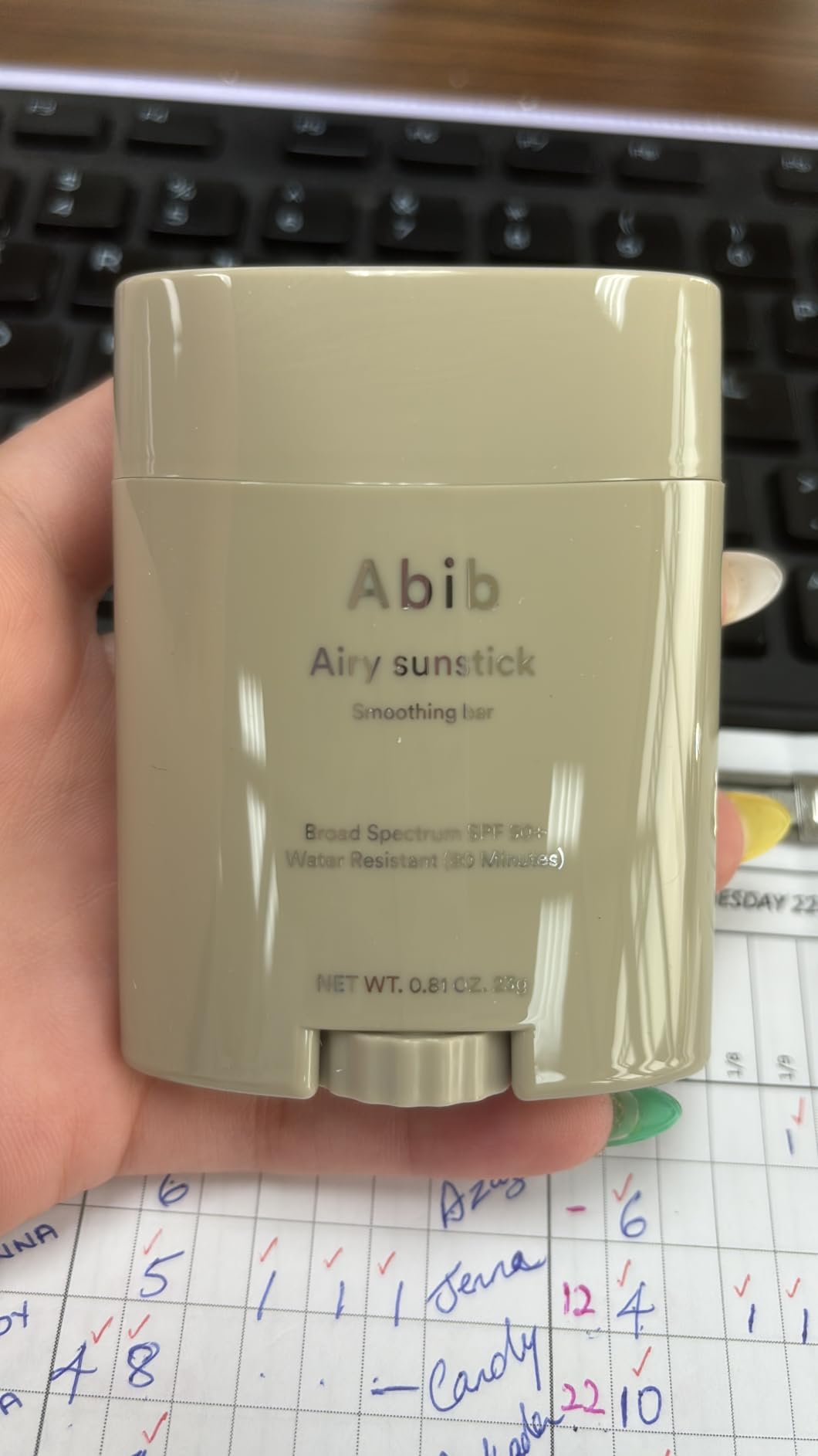 Abib Airy Sunstick Protection Bar SPF50+ Broad Spectrum, Semi-Matte Sunscreen Stick for Oily & Combination Skin, No White Cast, Water-Resistant, Korean Sunscreen, 0.81 oz / 23 g customer photo 1