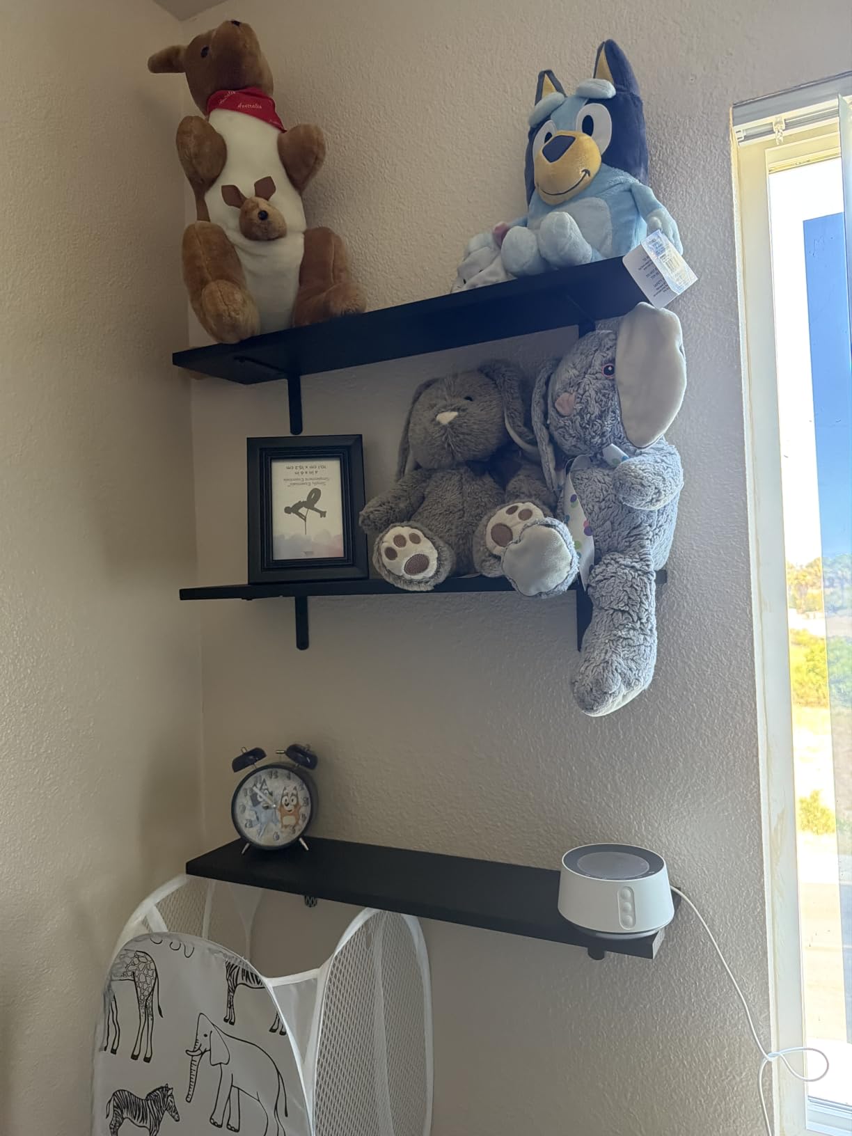 WOPITUES Floating Shelves Set of 6 for Wall Decor & Storage, Rustic Brown customer photo 2