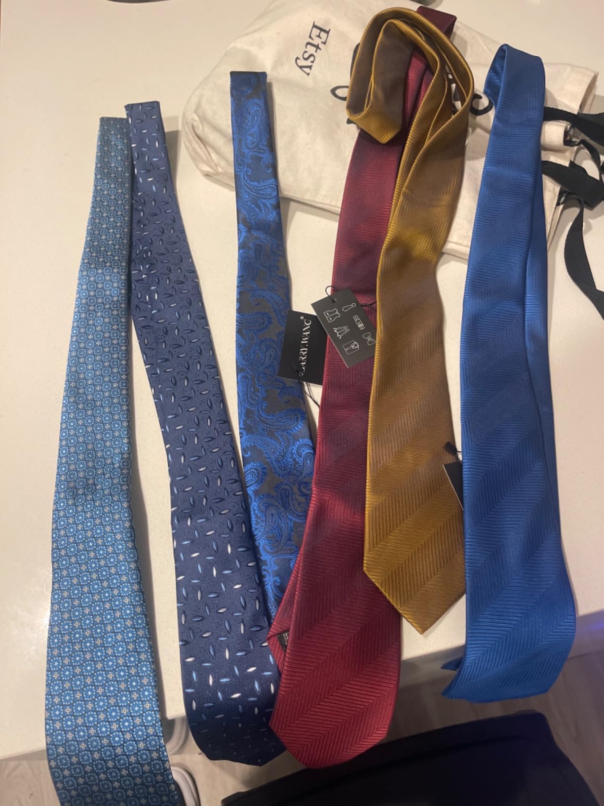 Passabin Tie For Men Necktie Woven Jacquard Neck Ties Set 6 PCS customer photo 2