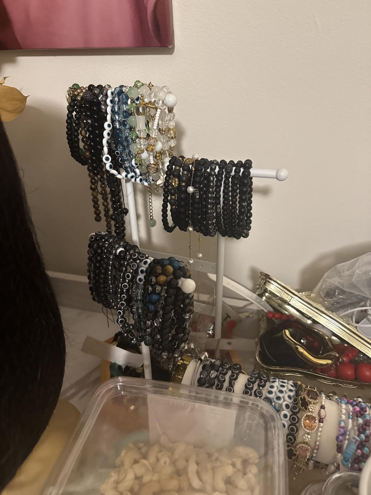 SONGMICS Jewelry Holder for Rings, 3 Tiers and 1 Tray, Metal Frame customer photo 2