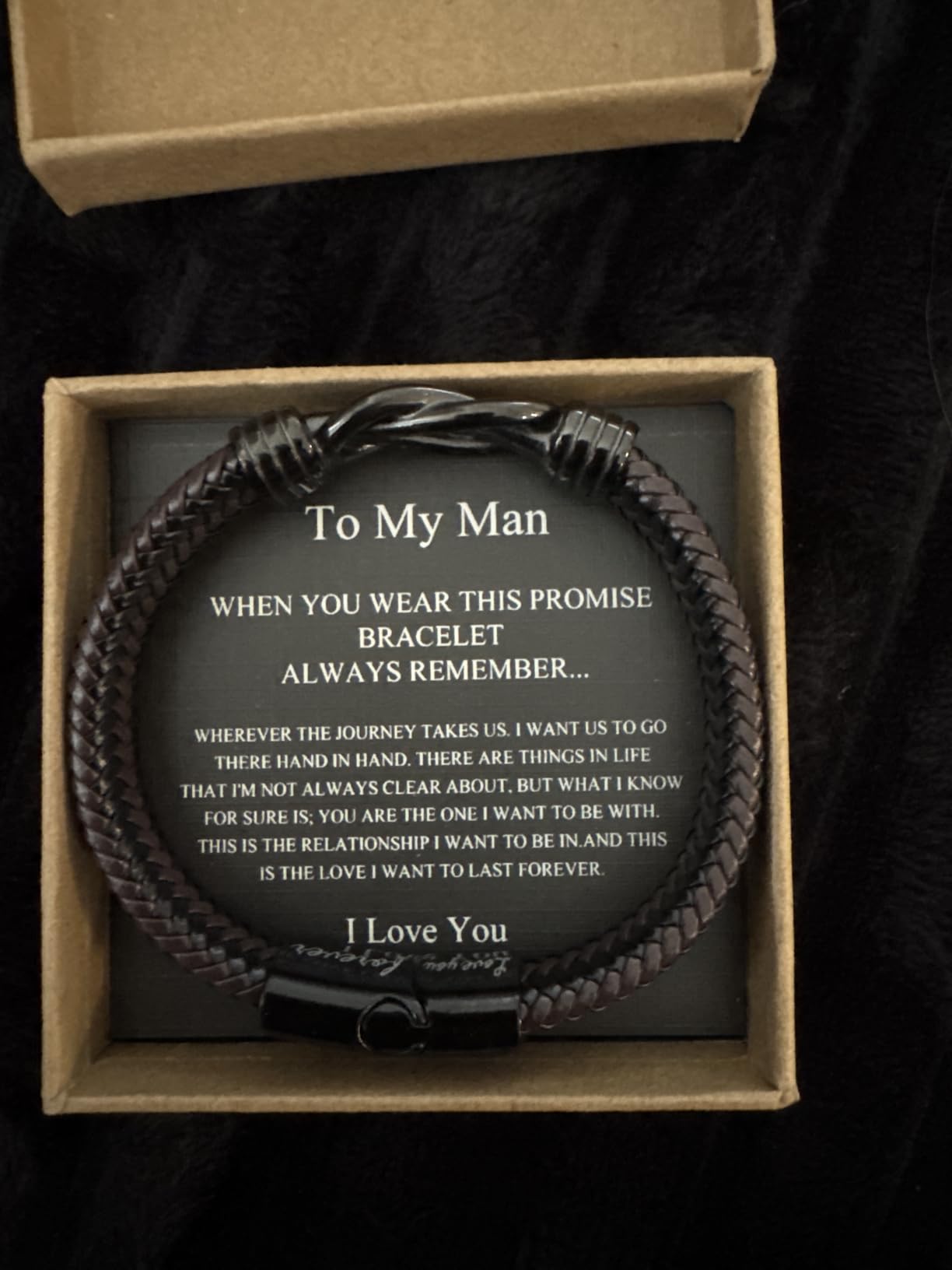 Knot Bracelet Gifts for Men, Leather Stainless Steel Knot Mens Bracelet customer photo 2