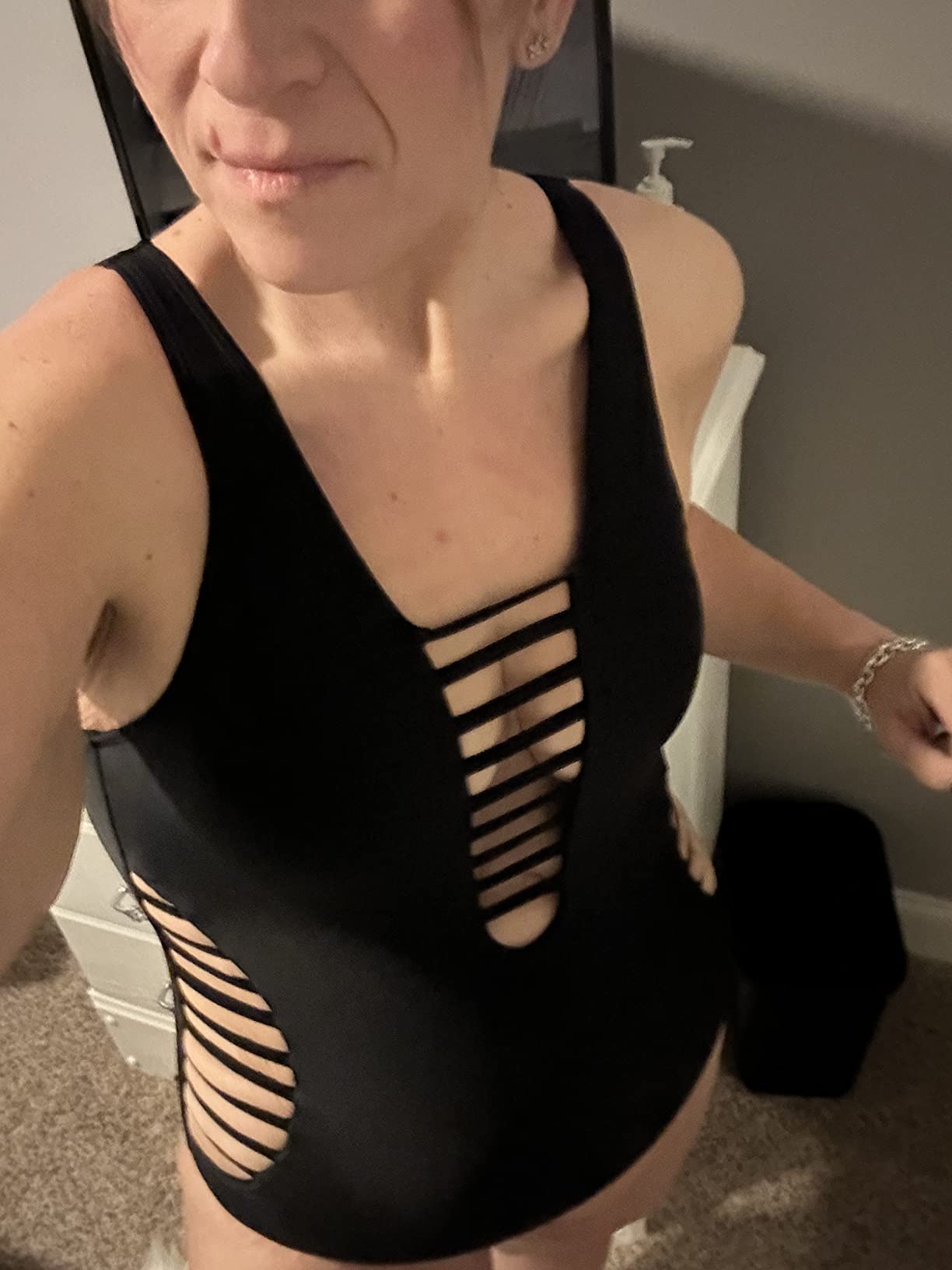 Aqua Eve Women Sexy One Piece Swimsuits Deep V Neck Cutout Bathing Suits customer photo 2