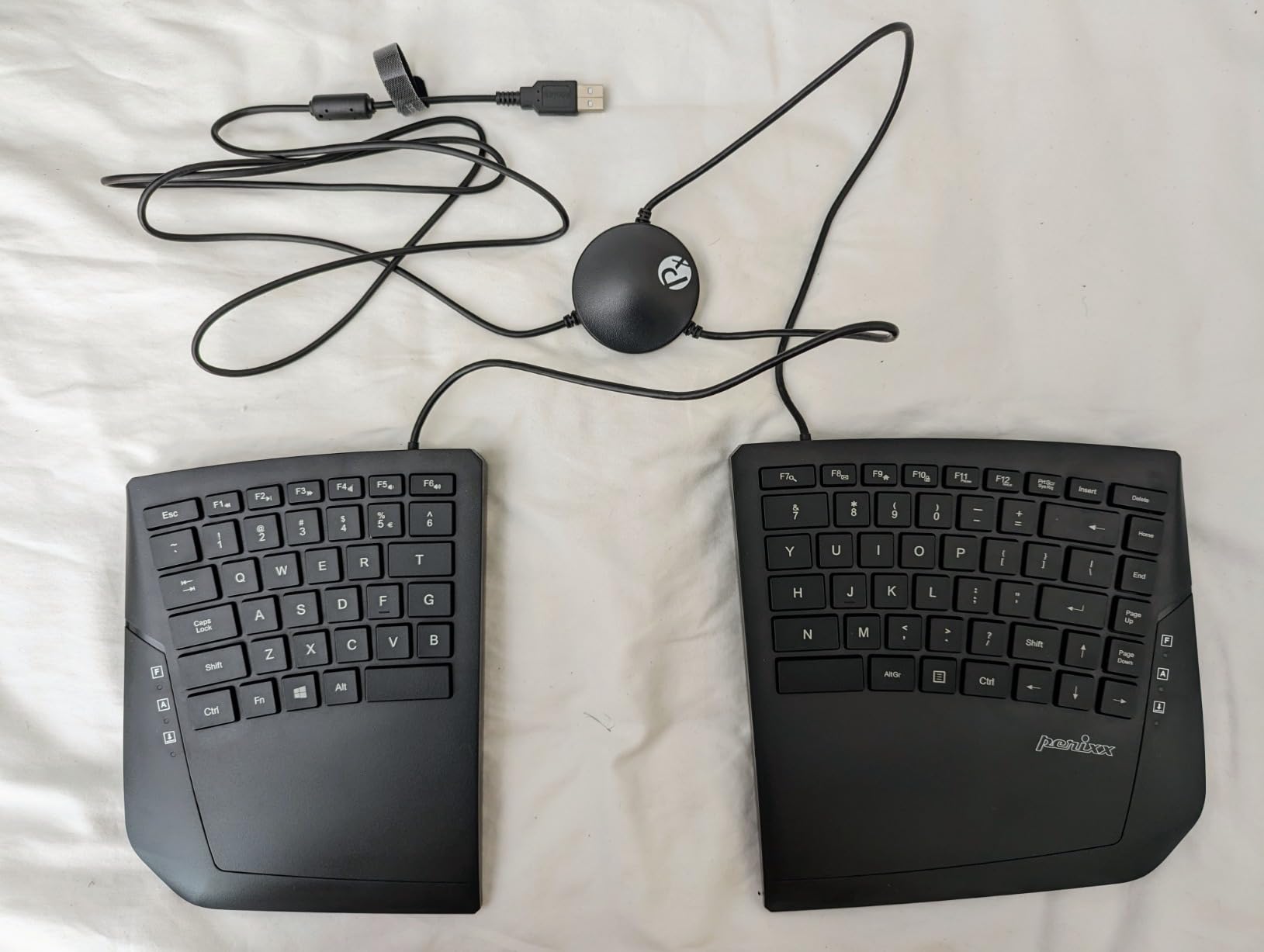 Perixx PERIBOARD-524B US, [Firmware Updated] Wired Ergonomic Split Keyboard - Up to 2 Ft Seperation - Adjustable Tilt Angle - Low Profile Membrane Keys - Black - US English customer photo 2