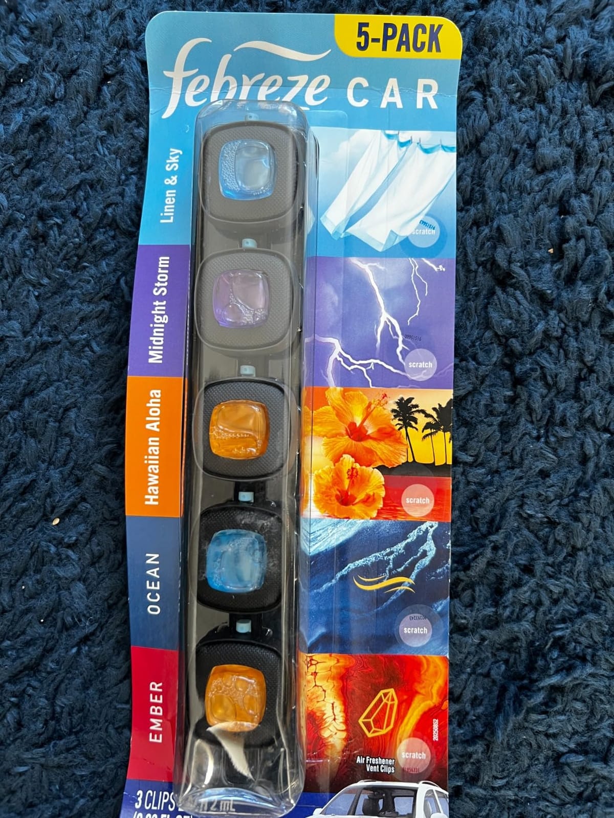 Febreze Car Air Freshener Vent Clip Platinum Ice Scent, .07 oz. Car Vent Clip, Pack of 4 customer photo 2