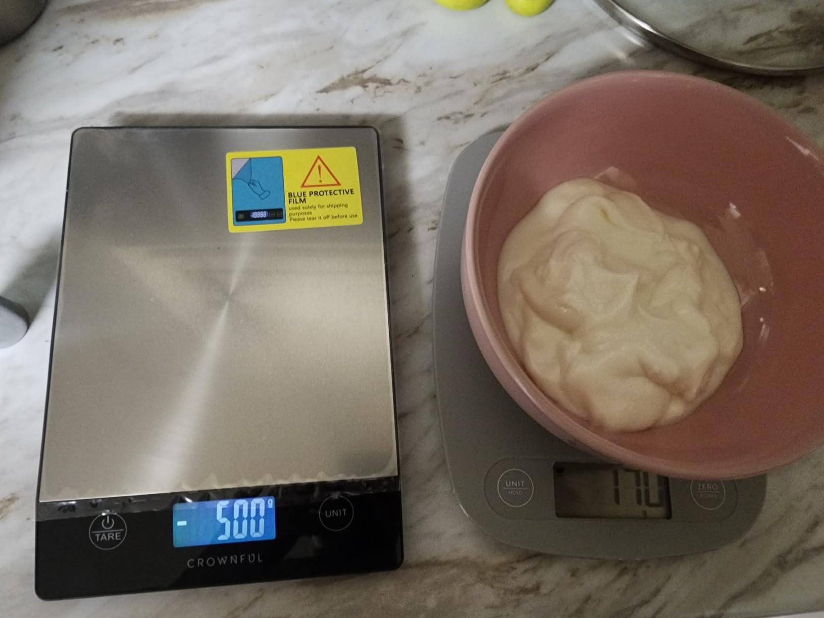 CROWNFUL Food Scale, 33lb Rechargeable 304 Stainless Steel Digital Kitchen Scale Weight Grams and Ounces with LCD Display and Type-C Charging for Meal Prep, Baking and Cooking customer photo 2