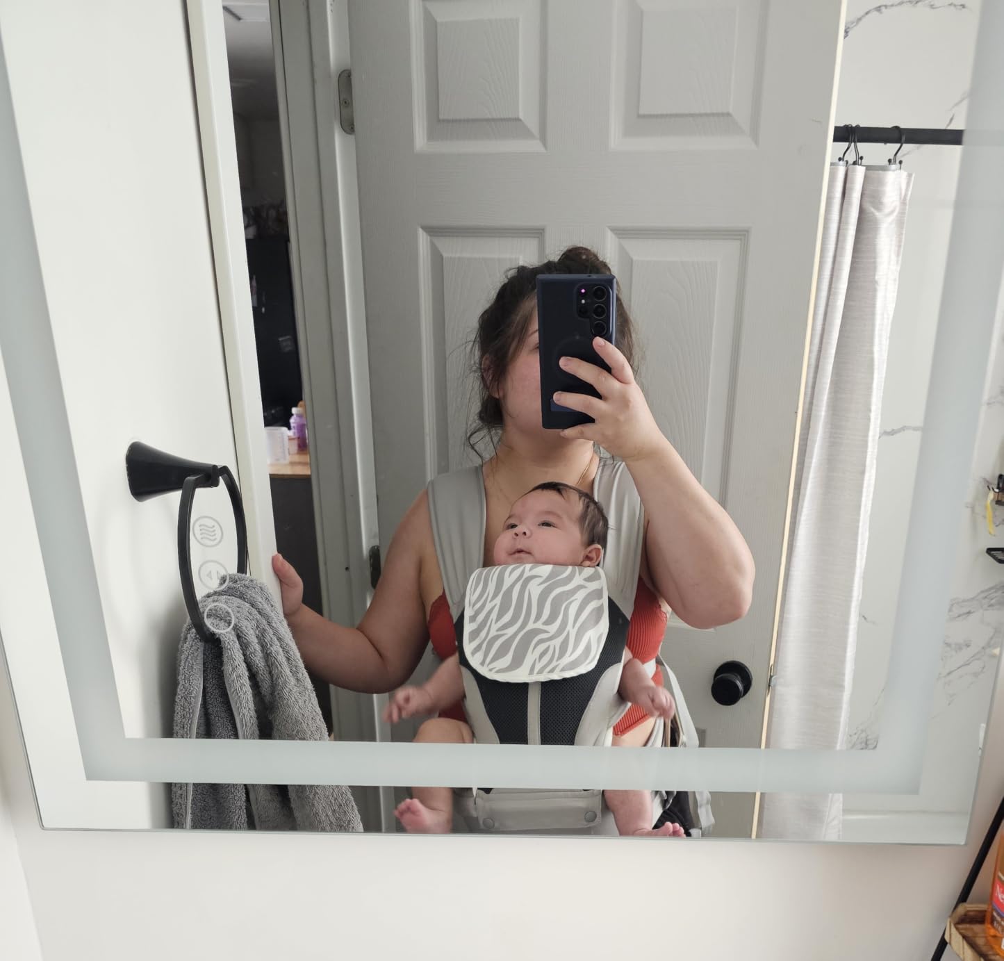 MOMTORY Safety-Certified 6-in-1 Baby Carrier Newborn to Toddler, Black customer photo 1