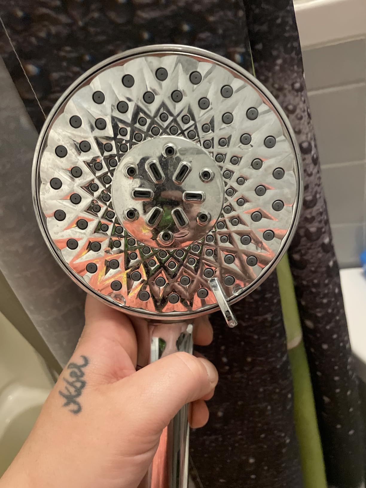 SR SUN RISE Filtered Shower Head with Handheld High Pressure 9 Spray Mode Showerhead Detachable Shower Head Water Softener Filters Beads for Hard Water Remove Chlorine 1 Filter Bright Silver customer photo 1
