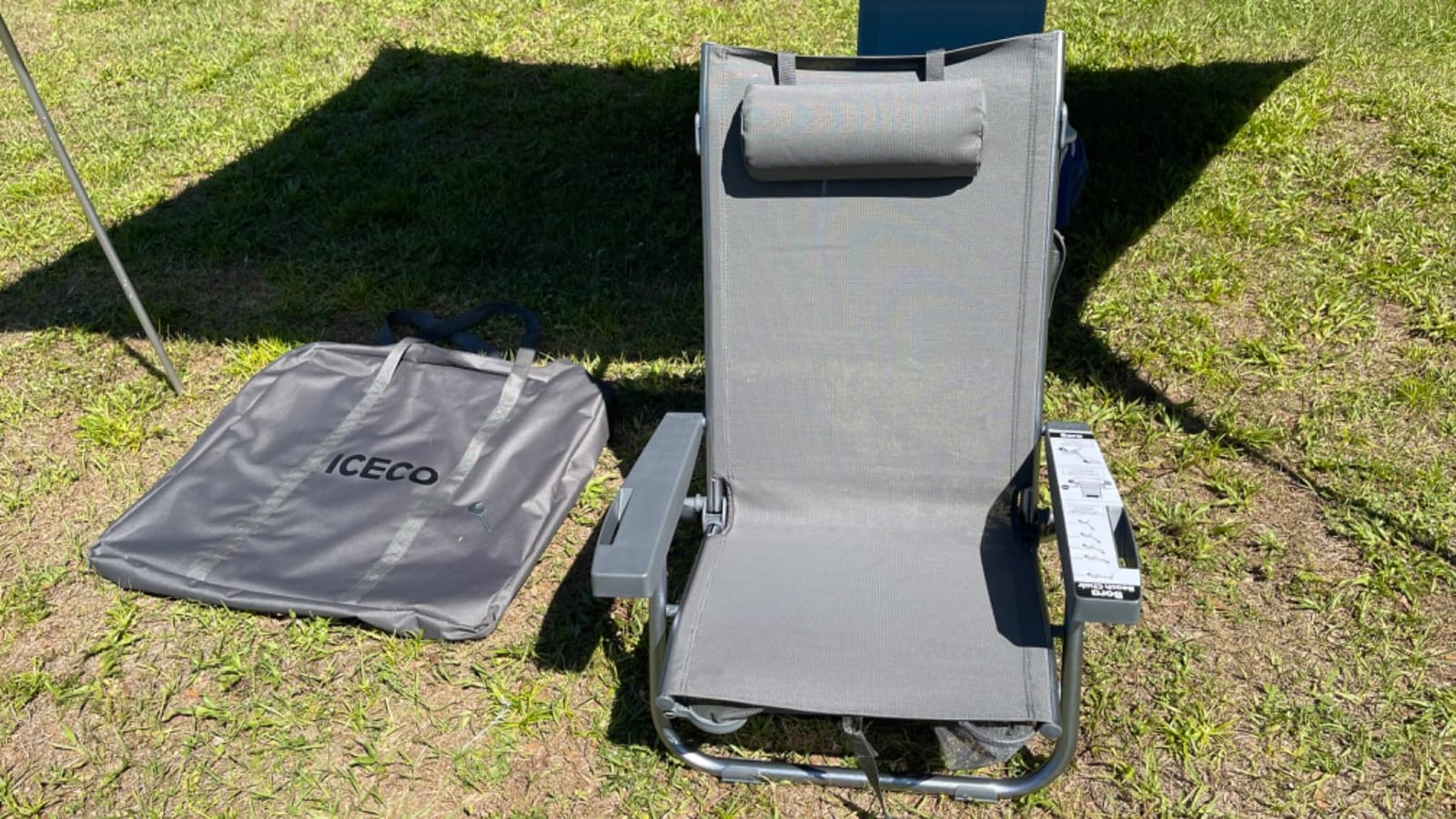 ICECO Bora High Back Beach Chairs for Adults, 5 Positions Reclining Beach Chair with Headrests, Folding Beach Chair with Cup Holder & Storage Bag for Beach, Pool, Patio, Capacity 500lbs customer photo 1