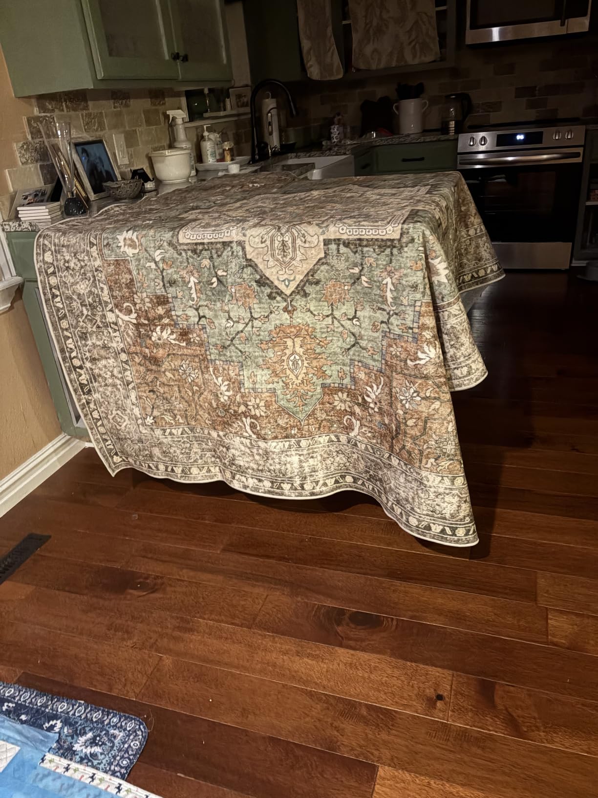GENIMO 5x7 Washable Area Rugs for Living Room, Non Slip, Light Taupe Brown customer photo 2