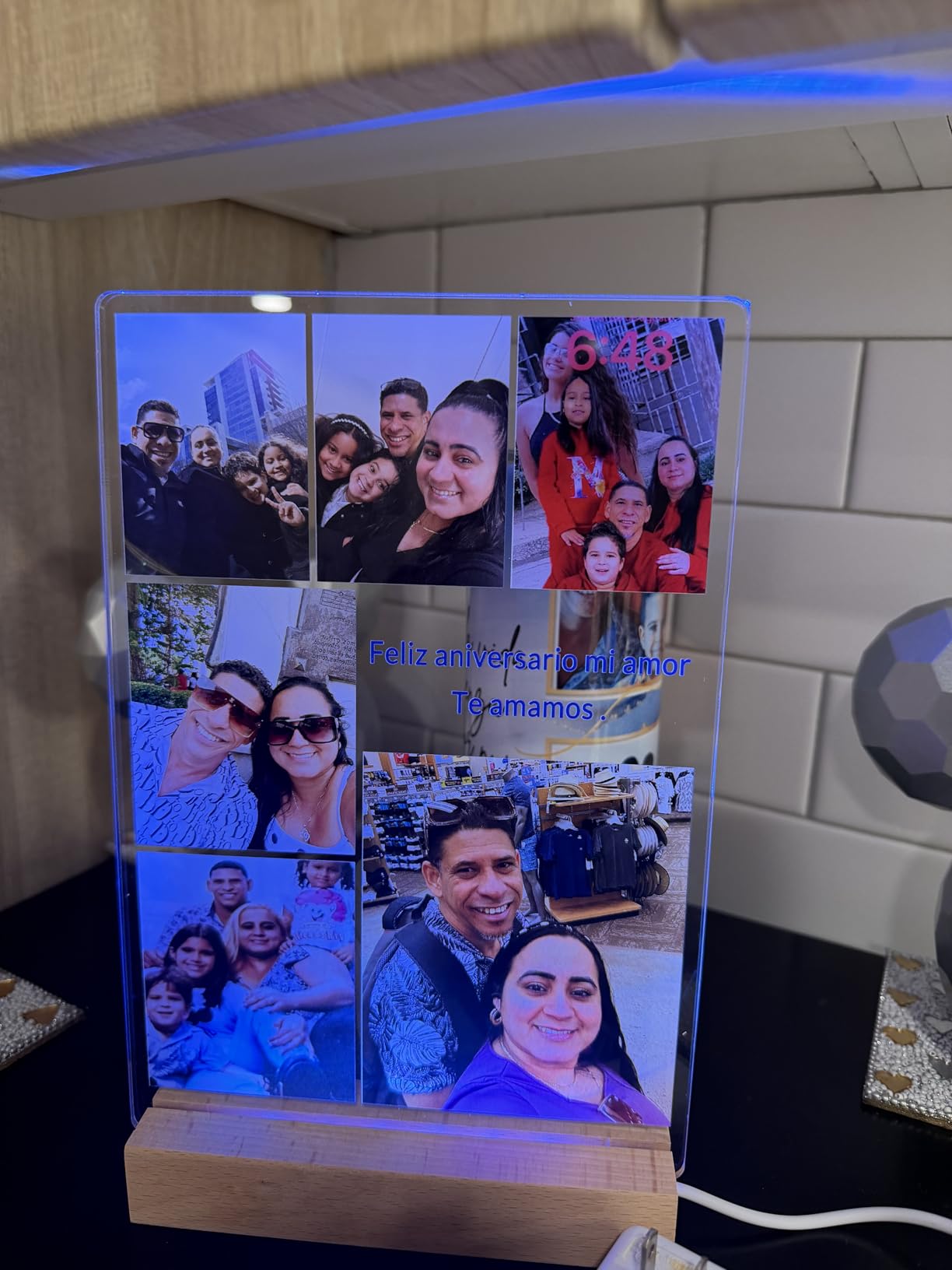 KoxSmar Custom Picture Frames, Personalized Photo Frame, Customized Picture Frame, Personalized Photo Gifts for Women Men Mom Dad Baby Kid Family Pet customer photo 2
