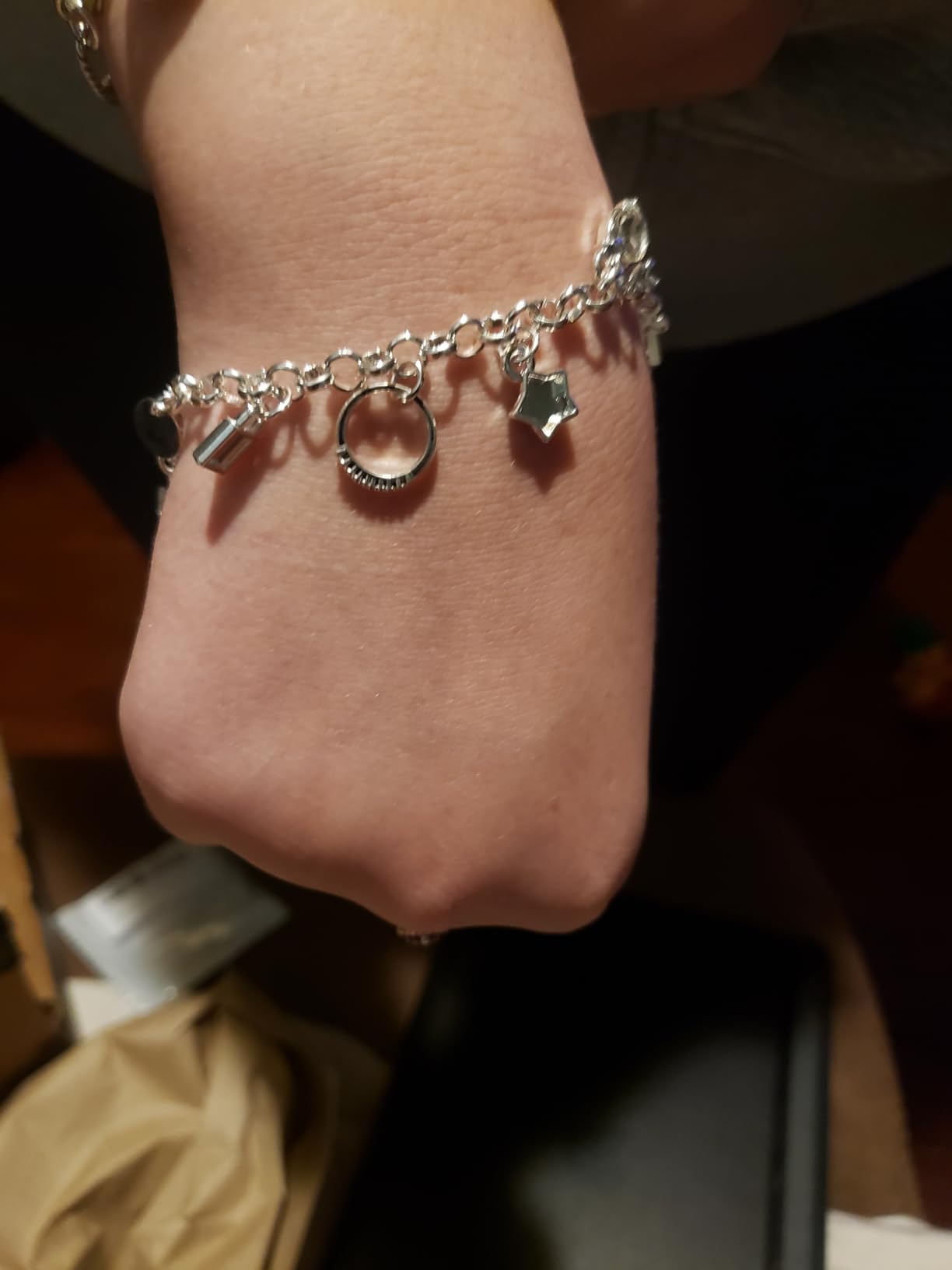 925 Sterling Silver Bracelets for Women Silver Charm Bracelet Jewelry customer photo 2