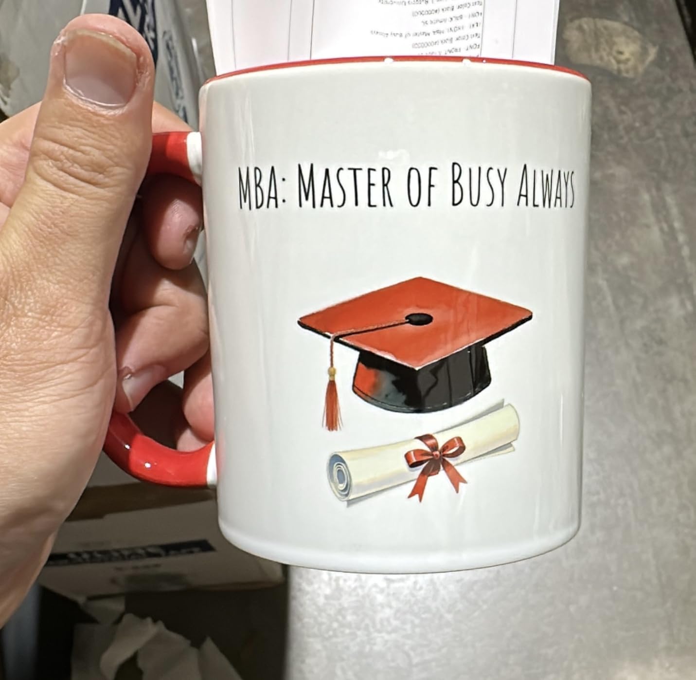 Personalized Coffee Mug, Custom Picture Text or Logo Ceramic Mug, Customized Gift for Men & Women, Taza Personalizada with Photo and Words, Customizable 11 Oz Tea Cup | White customer photo 1