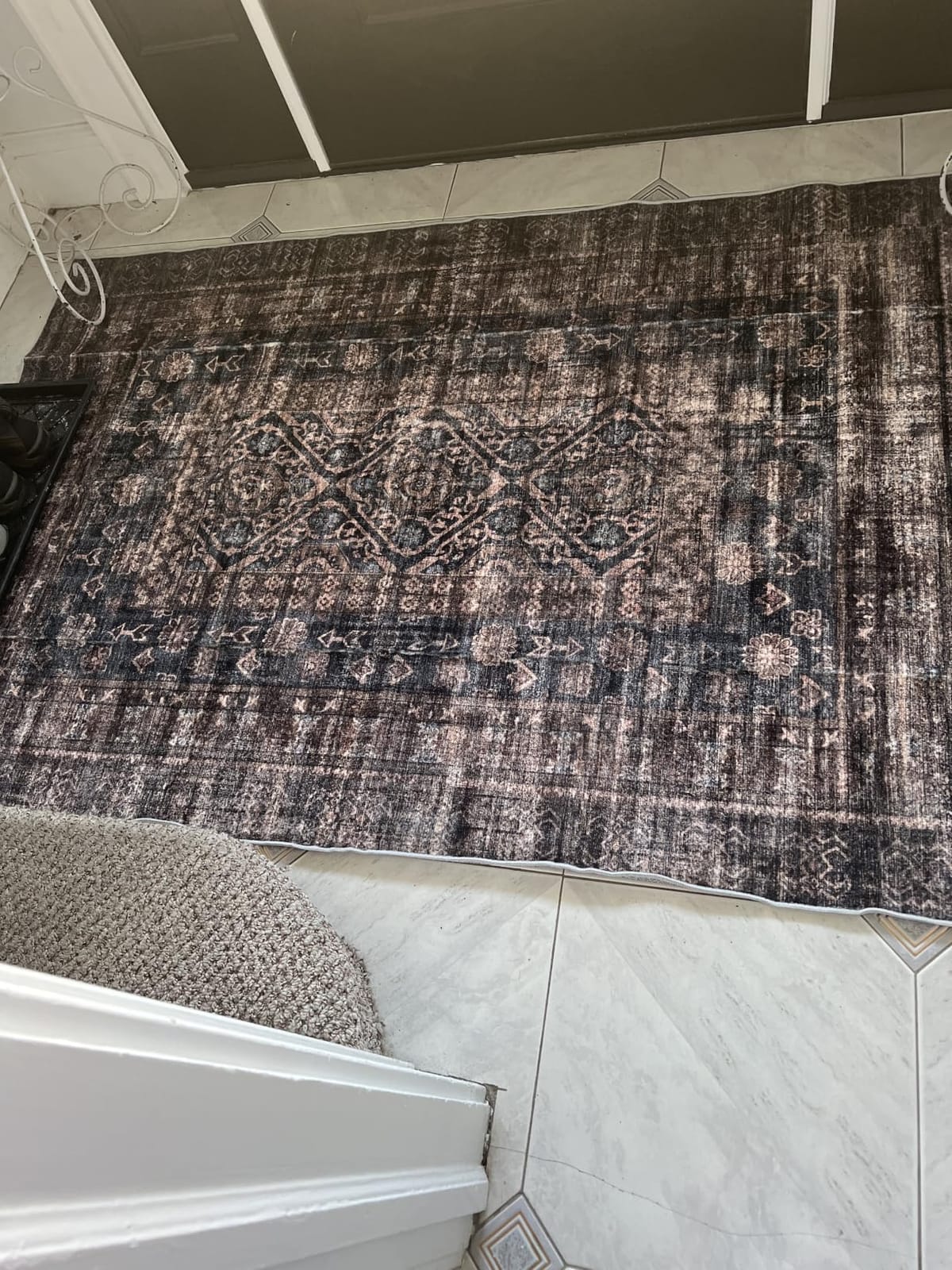 CHAMPLANT Washable Area Rug 8'x10' Boho Chic Medallion Distressed Design Non-Shedding Easy Care Ideal for High Traffic Areas in Living Room Bedroom Office Coffee Table Large Carpet customer photo 2