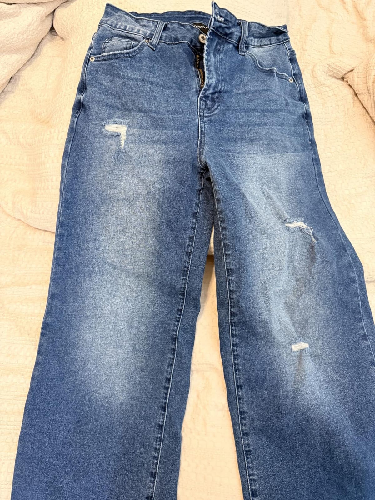 Dokotoo Women Baggy Jeans Wide Leg Petite 2026 8 Points Stretch Denim Pants customer photo 1