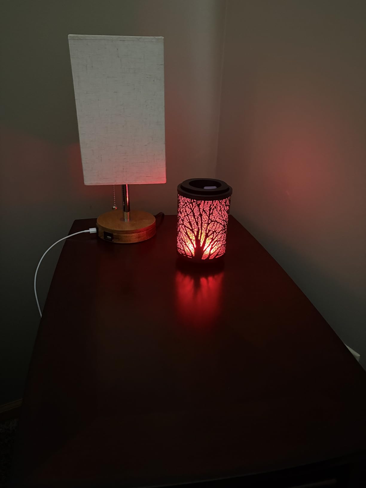 Leyoue Electric Wax Melt Warmer PTC Heating Plate with 7 Colors LED Changing Light Wax Warmer Fragrance Warmer for Home Office Gifts & Decor(Black Forest) customer photo 1