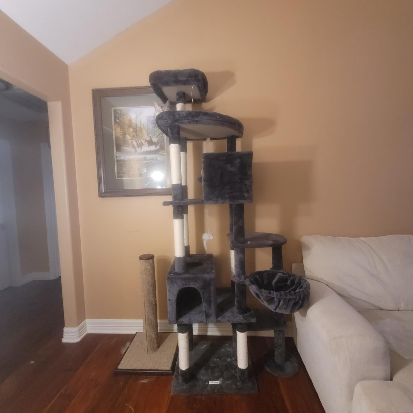 Globlazer Giant Cat Tree for Indoor Large Cats, 83in, F83, Dark Grey customer photo 2