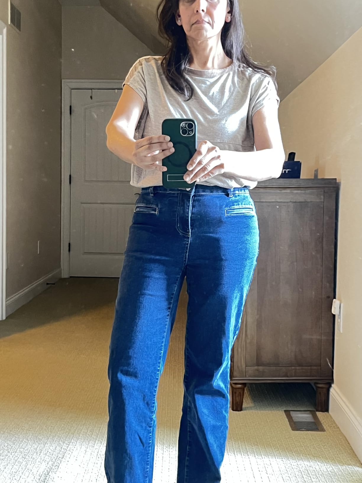 Sidefeel Jeans for Women High Waisted Straight Leg Denim Pants customer photo 1