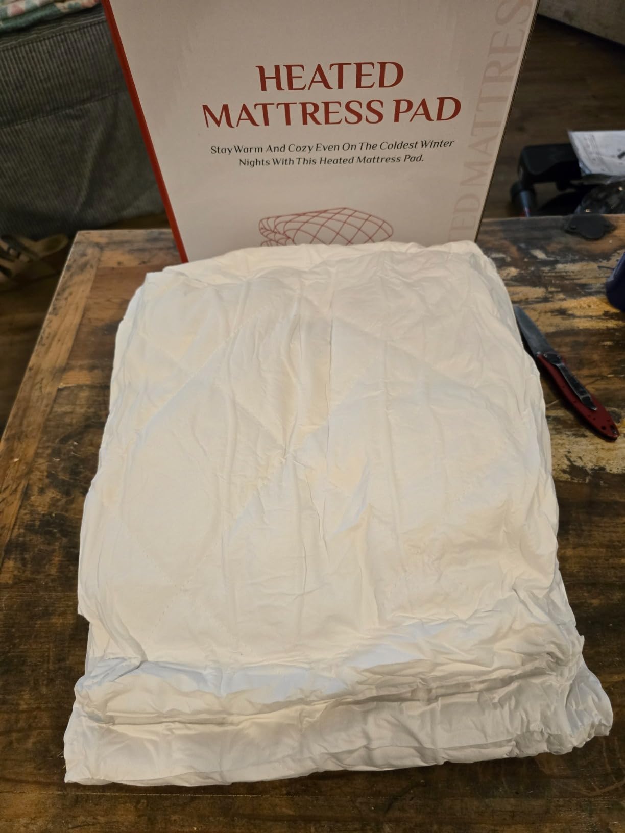 VALUXE Heated Mattress Pad Queen Size 12 Heat Settings Electric Bed Warmer customer photo 1