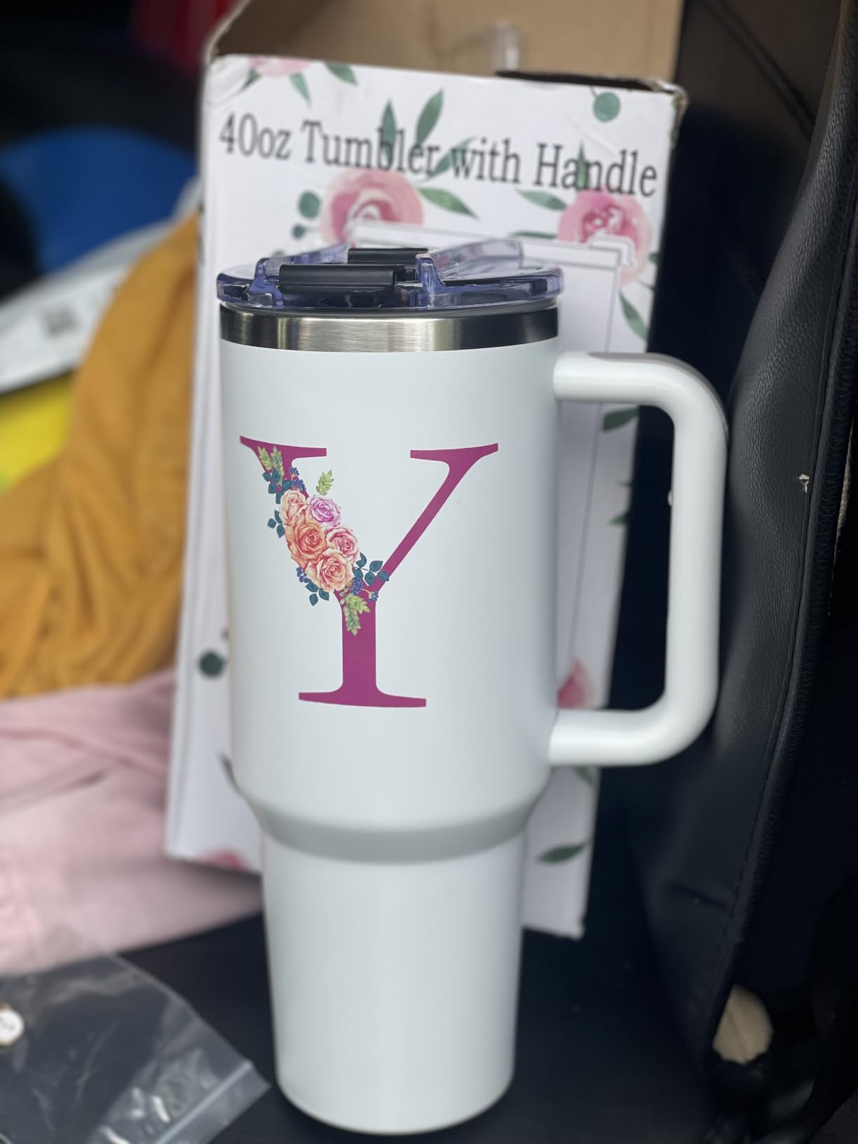 Monogrammed Gifts for Women,Gifts for Women,40oz Initial Tumbler customer photo 2