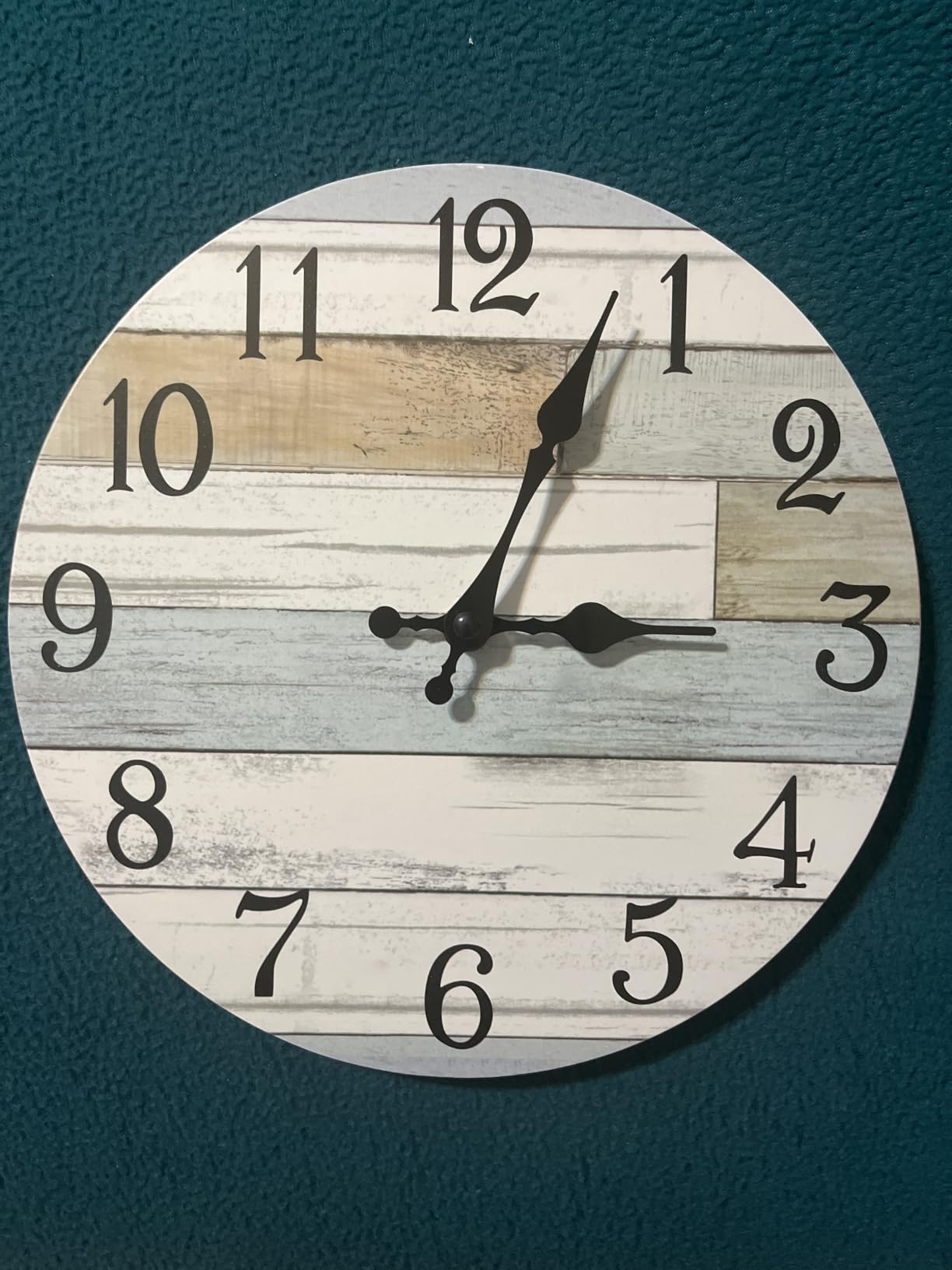 KECYET 14 Inch Wall Clock Battery Operated Silent Non Ticking Nautical customer photo 2