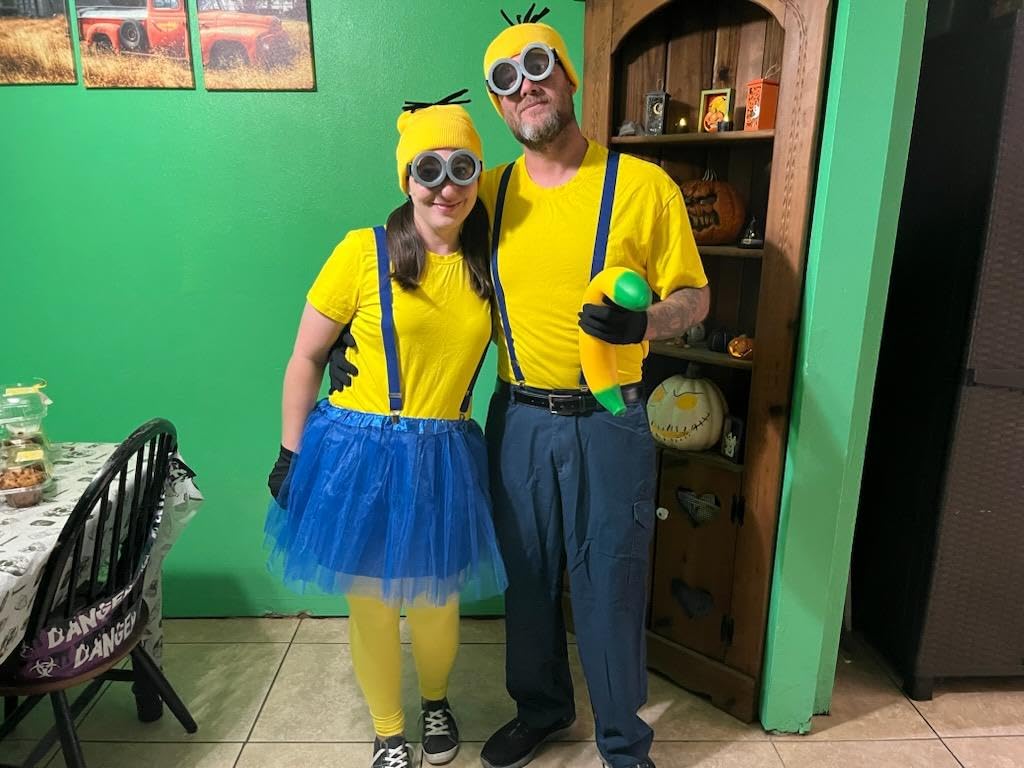 PIIDUOO Halloween Costume Accessories for Adult Couples - 2 Person Yellow Duo Halloween Costumes Party Cosplay Set - Matching Costumes for Adults Teens Friends customer photo 2
