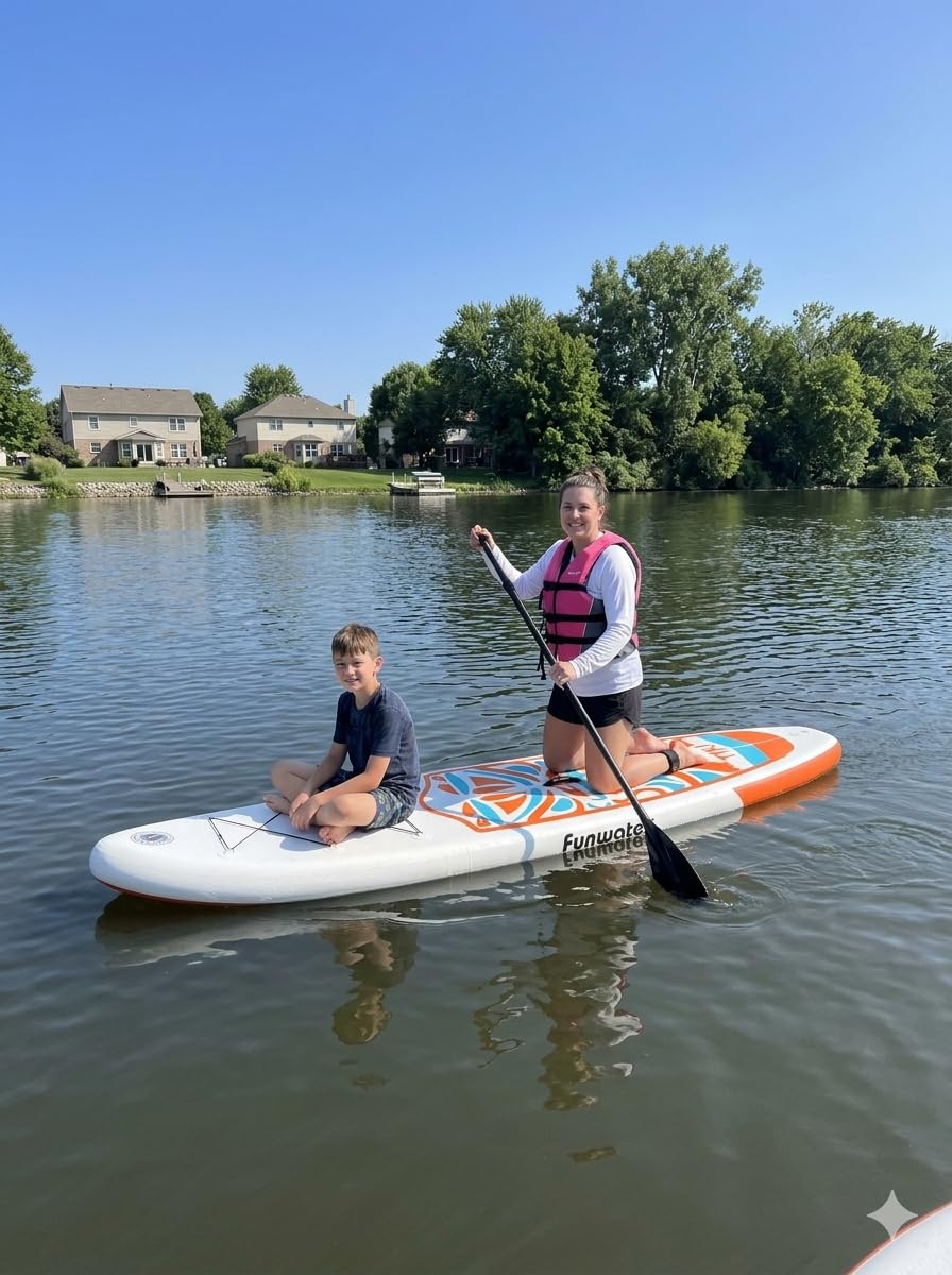 FunWater Inflatable Stand Up Paddle Board with Beginners SUP Accessories customer photo 2