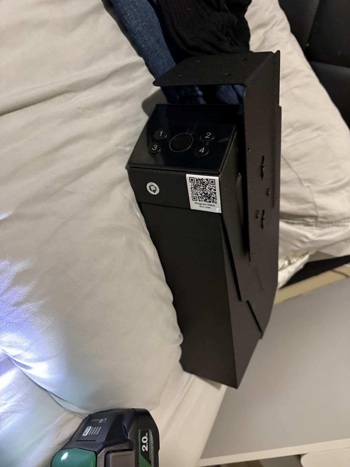 KornerBatl Quick Access Biometric Bedside Gun Safe for handgun customer photo 2