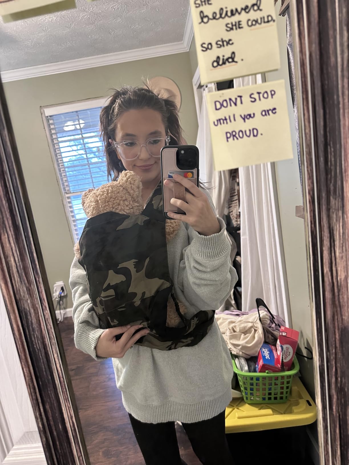 MISSWISDOM Baby Carrier for Dad (8-30lbs)-Military Stylish Infant Holder Carriers Newborn to Toddler, Men Baby Carrier with Windproof Cap, One Size Fits All, Camouflage customer photo 1