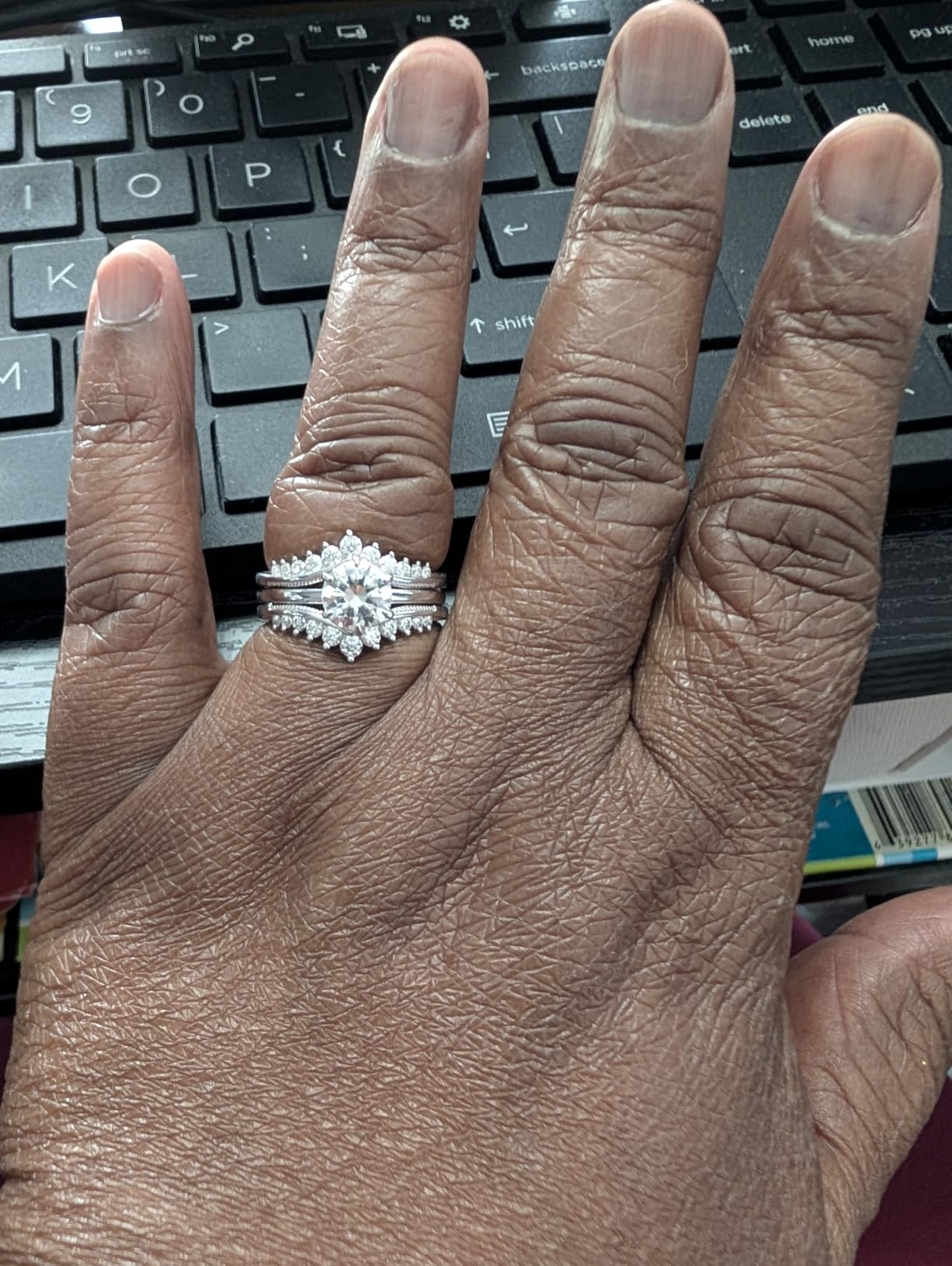 Moissanite Wedding Ring Set for Women D Color VVS1 Moissanite Engagement Rings 925 Sterling Silver Promise Ring with Certificate customer photo 2