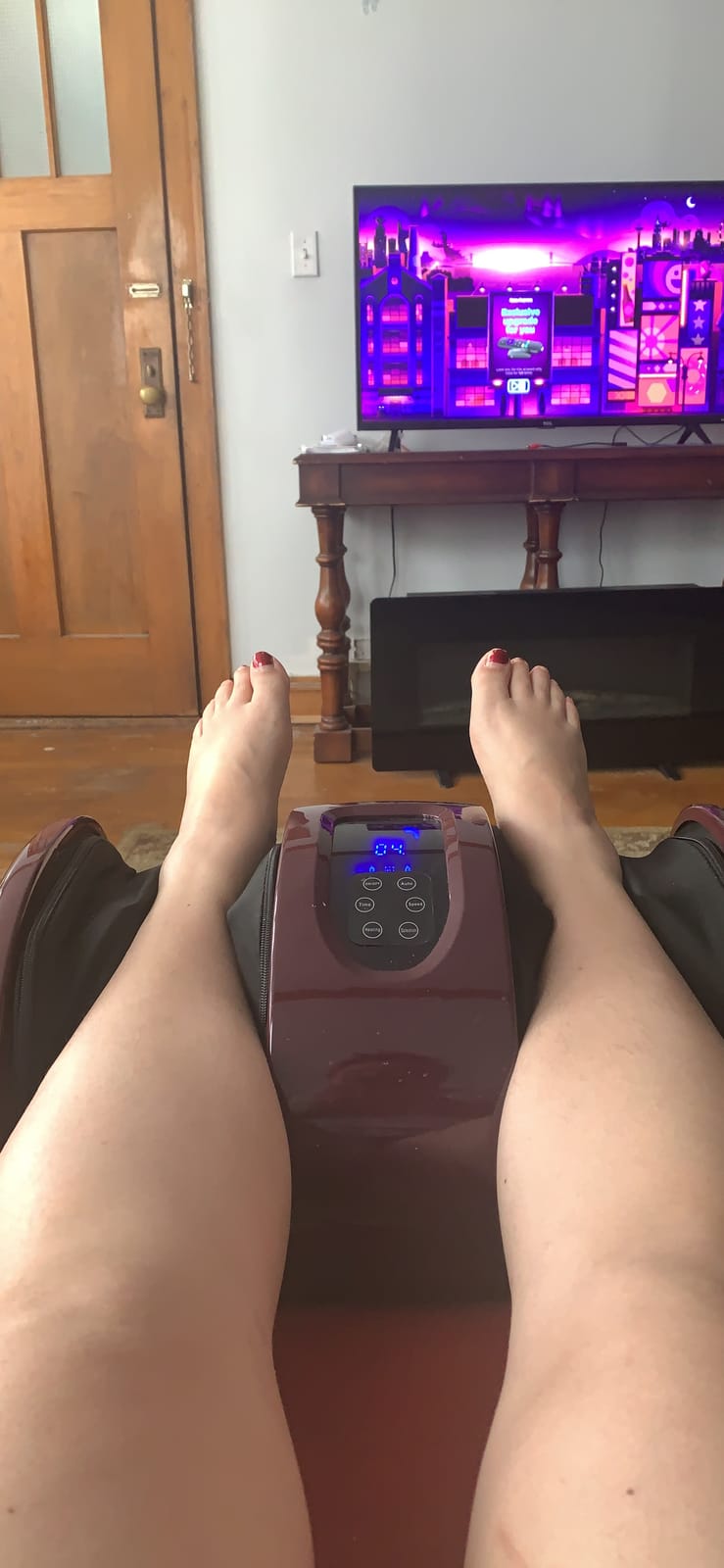 Best Choice Products Heated Shiatsu Foot Massager for Pain Relief, Plantar Fasciitis, Neuropathy, Blood Circulation w/Compact Design - Sage customer photo 2