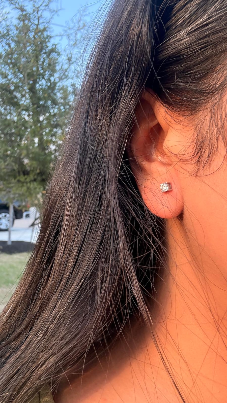 Shop LC 925 Sterling Silver Lab Grown Diamond Stud Earrings for Women customer photo 1