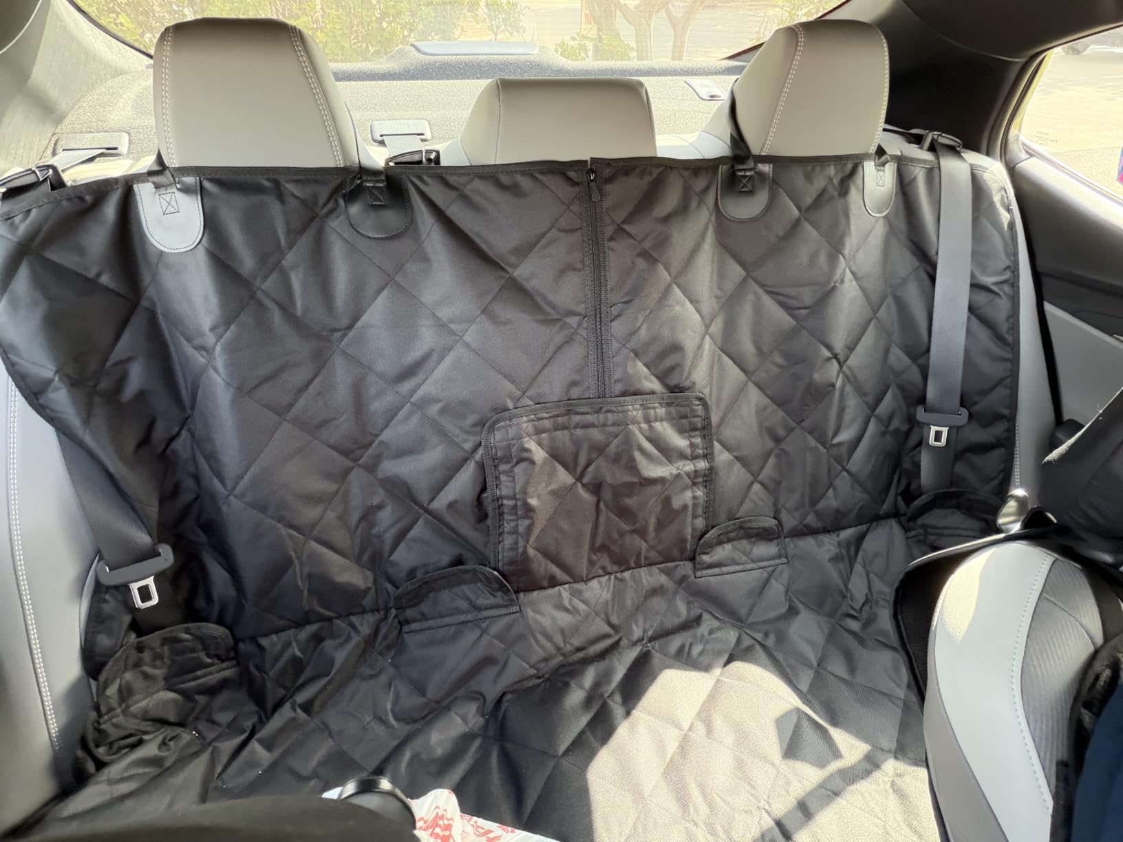 petalage Dog Truck Seat Cover for Back Seat, Hard Bottom Pet Hammock for Car, Bed Extender for 2-4 Large Dogs, Waterproof Seat Protector, Universal XL Size Fits for Crew Cab Truck, SUV, Black customer photo 1