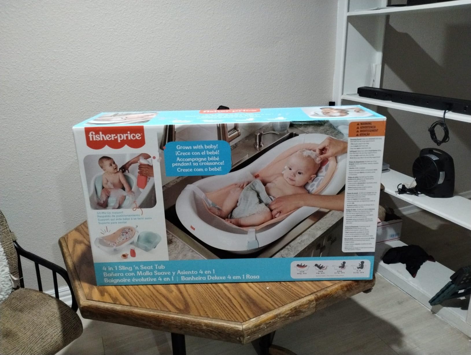 Fisher-Price™ Baby to Toddler Bath 4-in-1 Sling 'N Seat Tub with Removable Infant Support and 2 Toys, Pacific Pebble customer photo 2