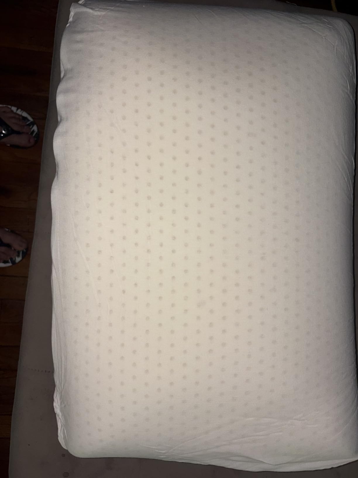 100% Natural Talalay Latex Pillow, Luxury Support Sleeping Bed Pillow for Side, Back, and Stomach Sleepers, Removable Breathable Cotton Cover, Standard (Medium 6.2''H) customer photo 1