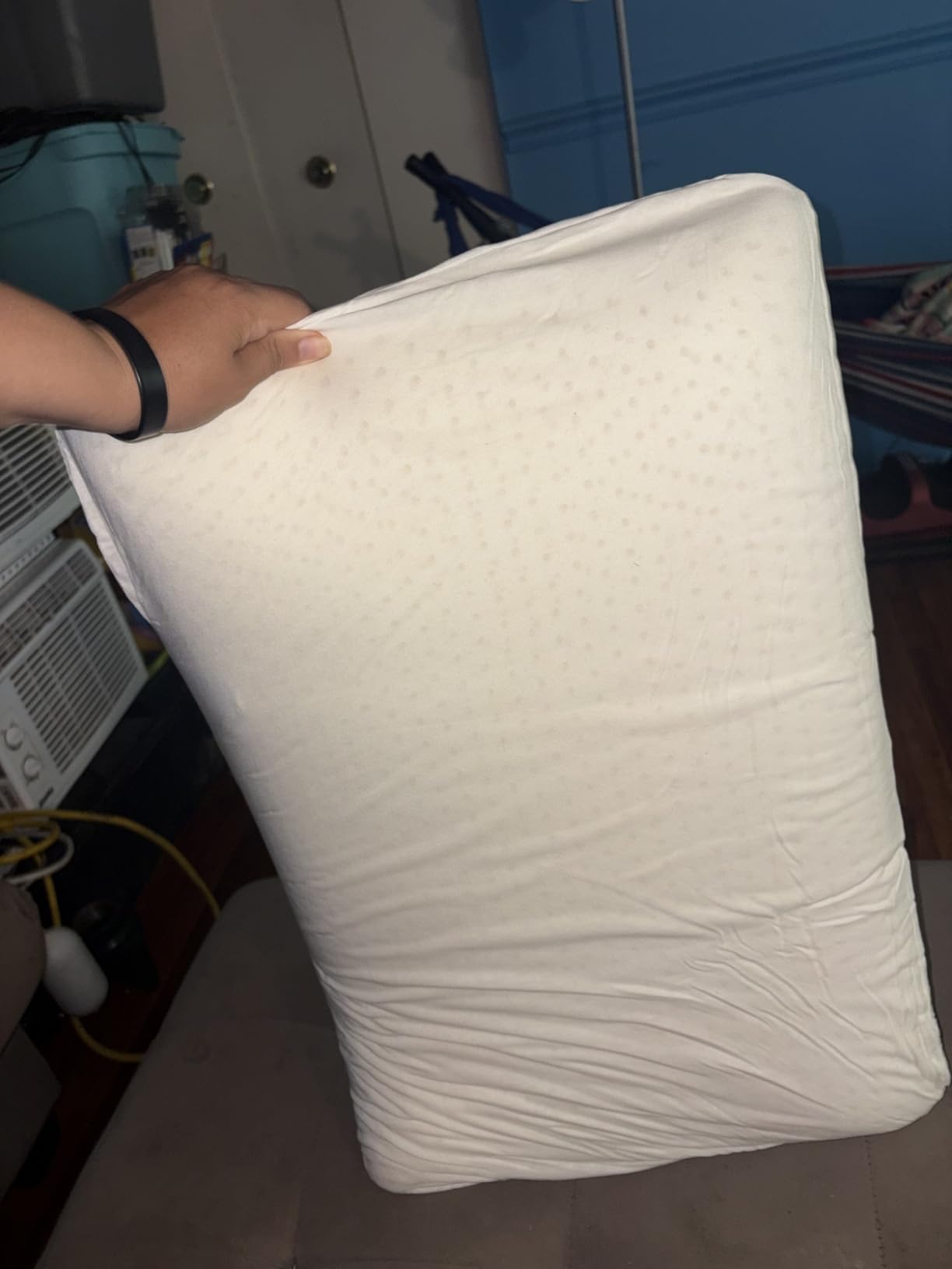 100% Natural Talalay Latex Pillow, Luxury Support Sleeping Bed Pillow for Side, Back, and Stomach Sleepers, Removable Breathable Cotton Cover, Standard (Medium 6.2''H) customer photo 2