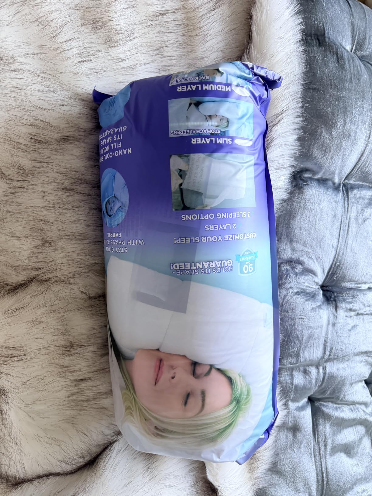 Nuzzle Pillow Standard Adjustable Neck Pillow,Soft Luxury Hotel Feel customer photo 2
