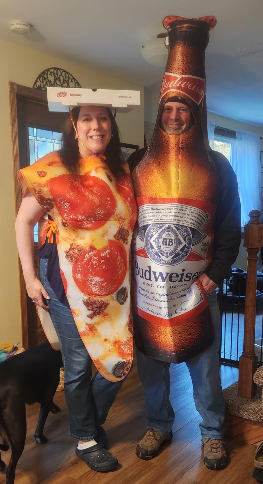 Spooktacular Creations 1PC Adult Couple Pizza Slice Costume for Halloween Taco Costume Cosplay Party, Trick or Treating customer photo 1