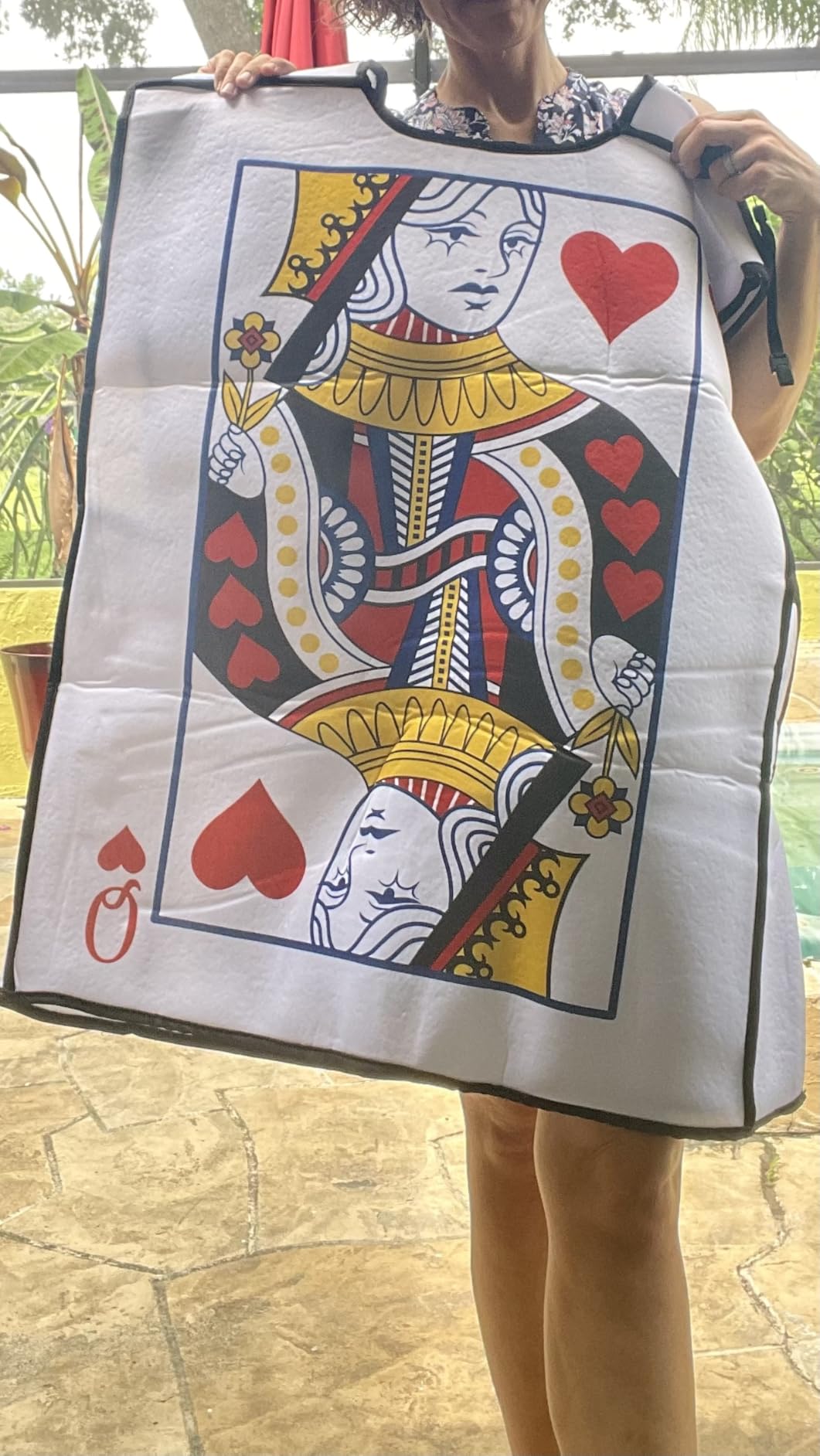 Spooktacular Creations 2 Pcs Adult Couple King & Queen Playing Card Costume for Halloween Costume Cosplay Party, Trick or Treating White customer photo 2