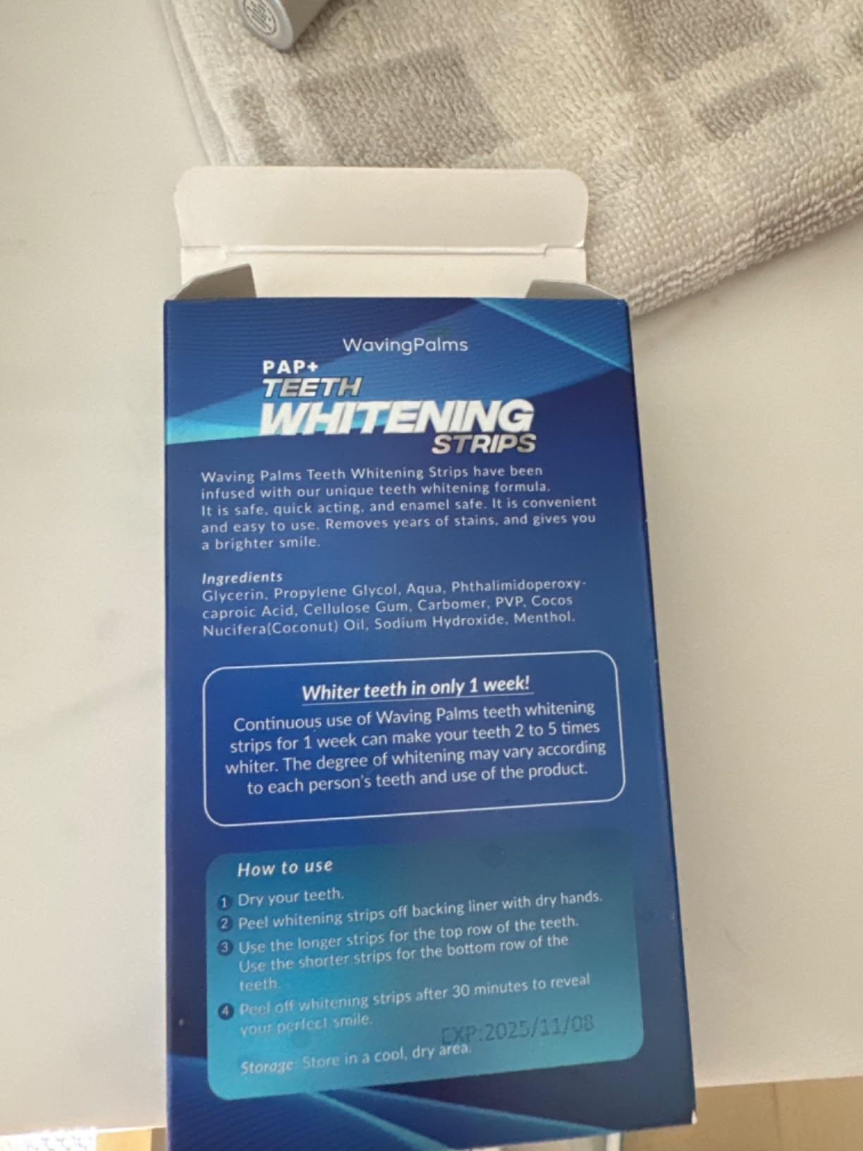Professional Whitening Strips for Sensitive Teeth:Hydrogen Peroxide-Free Treatments - Effective & Gentle Dental Whitener (42 Count (Pack of 1), Mint) customer photo 1