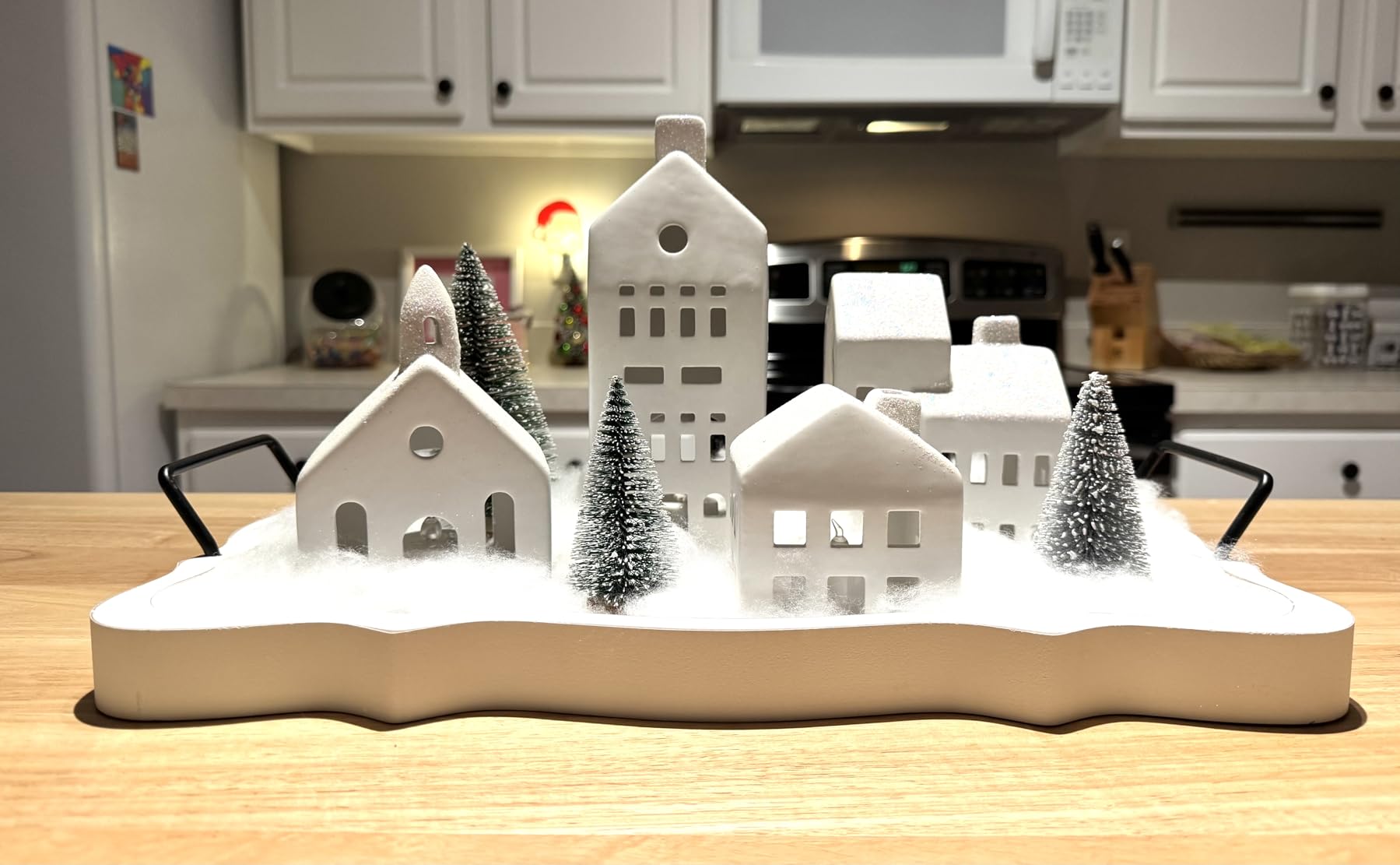 Christmas Decorations Indoor, 5 Lighted Ceramic Christmas Village Houses customer photo 2
