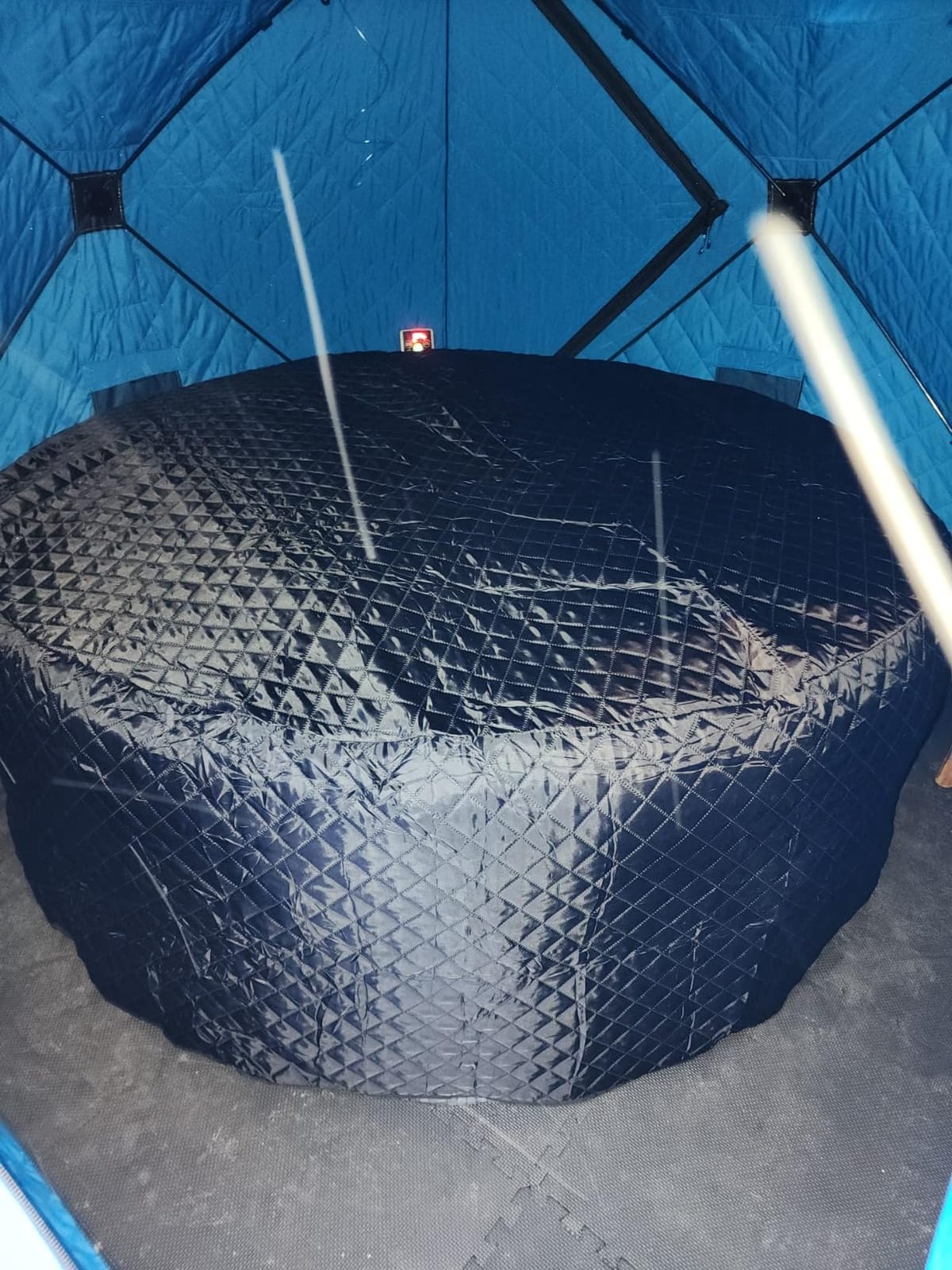 85''x27'' Round Insulated Inflatable Hot Tub Thermal Cover with Zipper customer photo 1