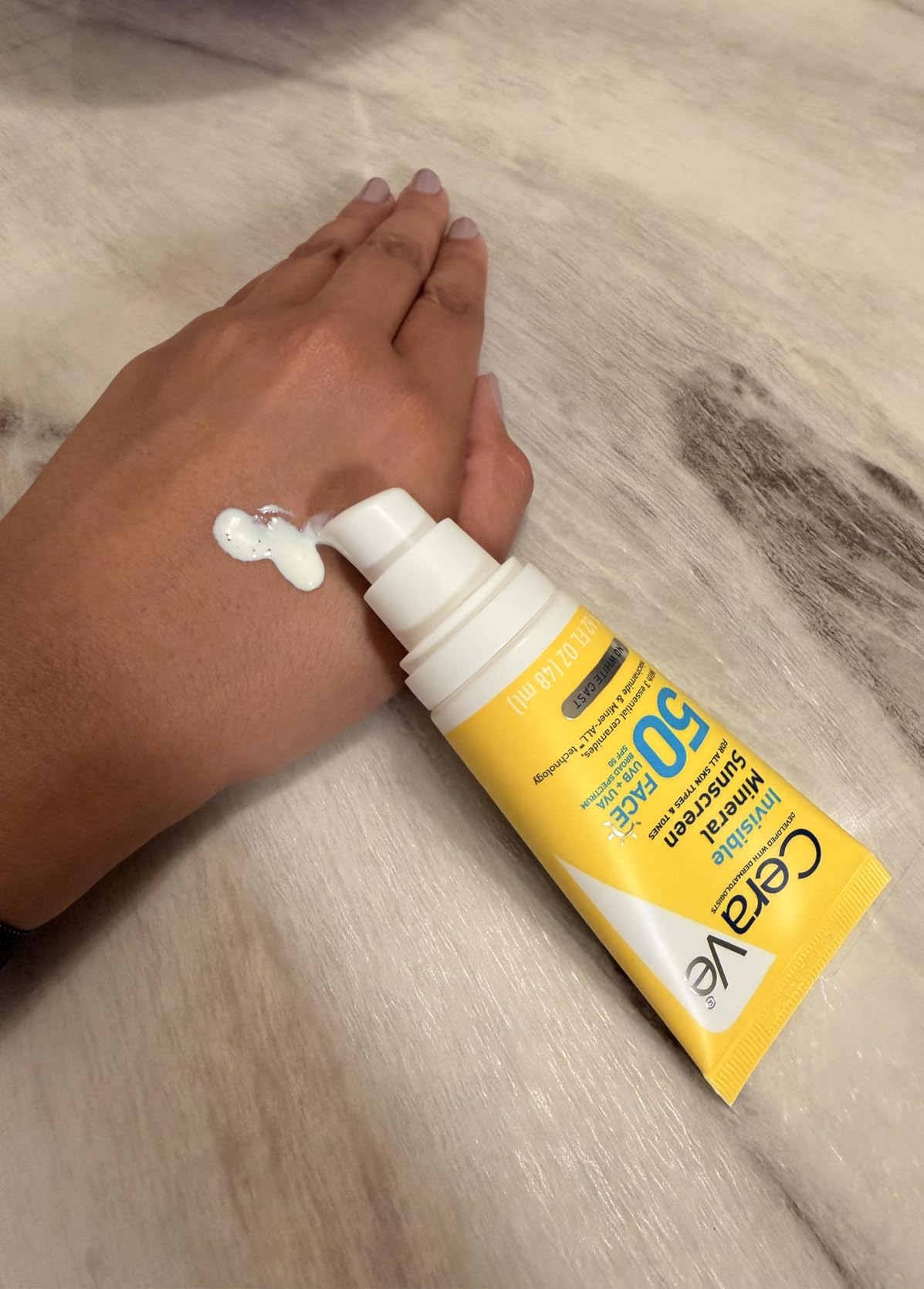 CeraVe Invisible Mineral Sunscreen SPF 50, Face Sunscreen, 1.62oz customer photo 2