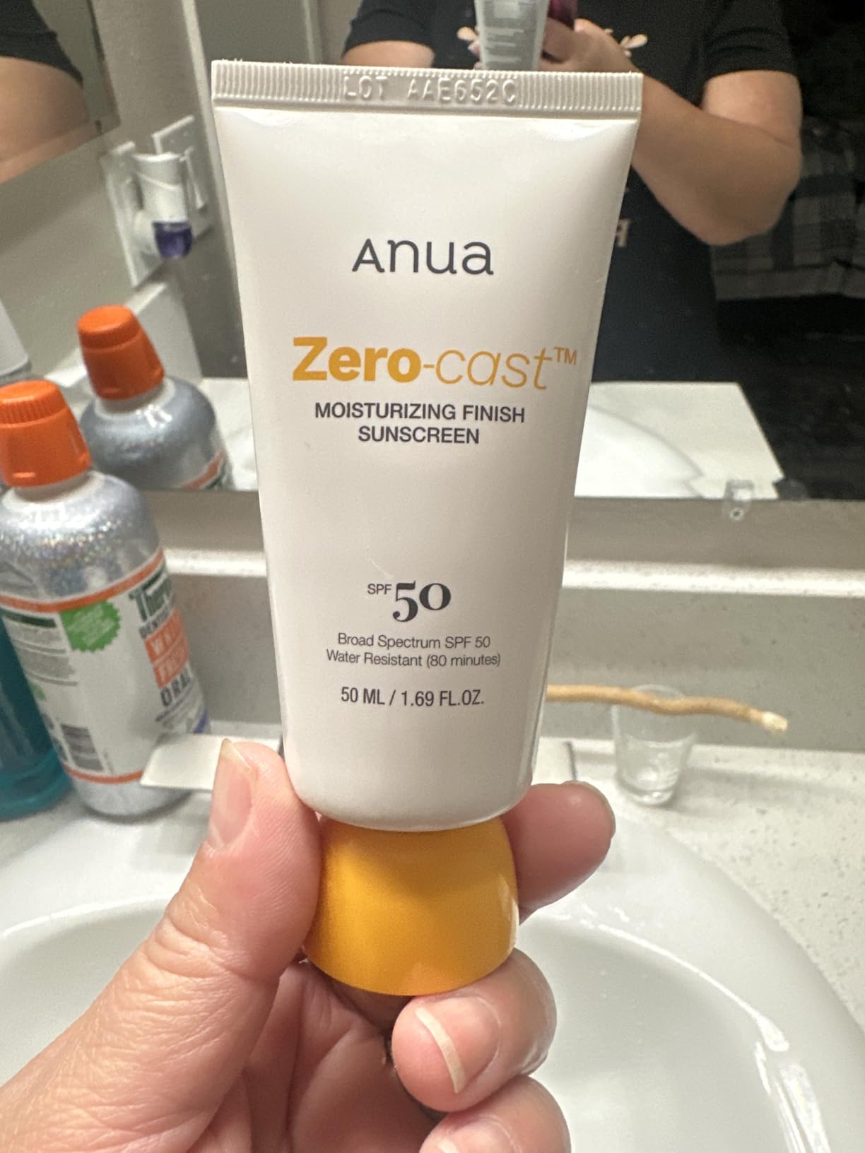 Anua Zero-Cast Moisturizing Sunscreen SPF 50, 1.69 fl oz customer photo 1